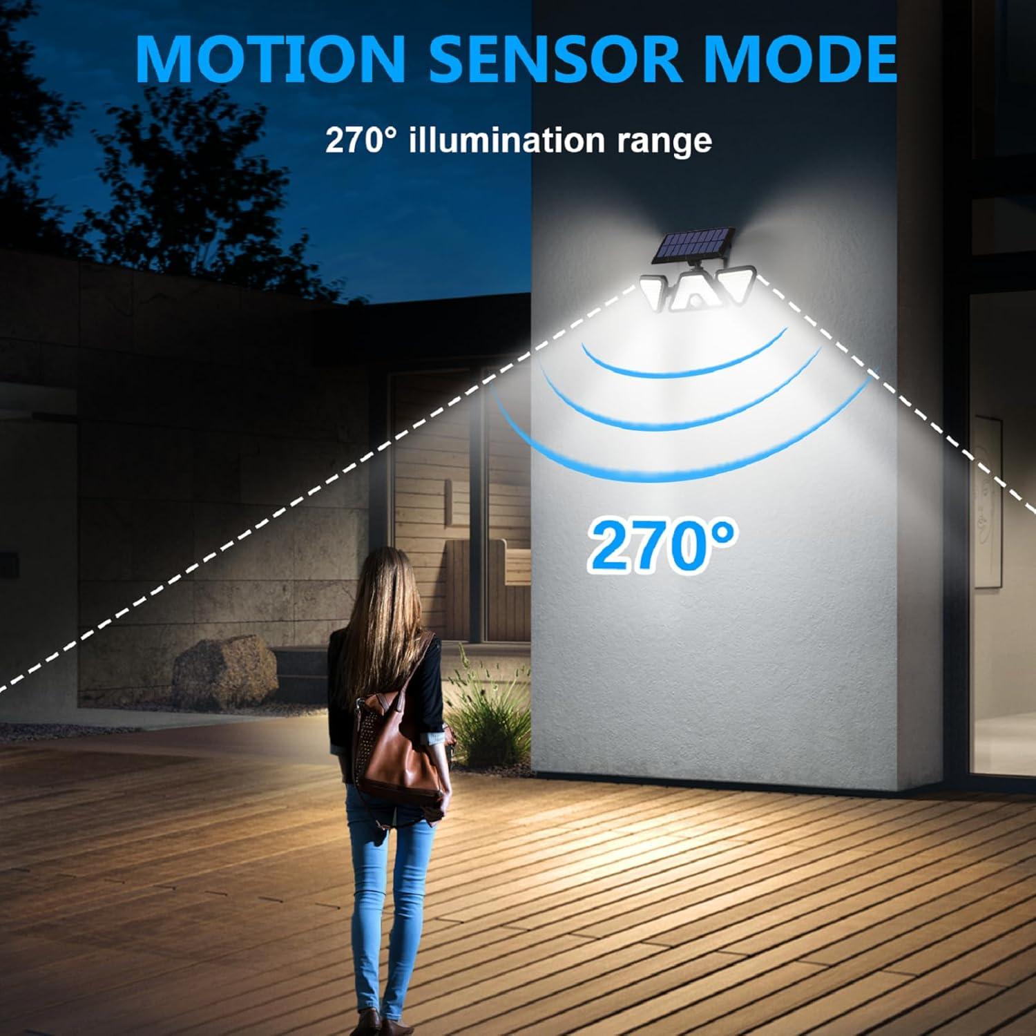 Luces Solares ZOOKKI B3-2P con Sensor de Movimiento 203 LED