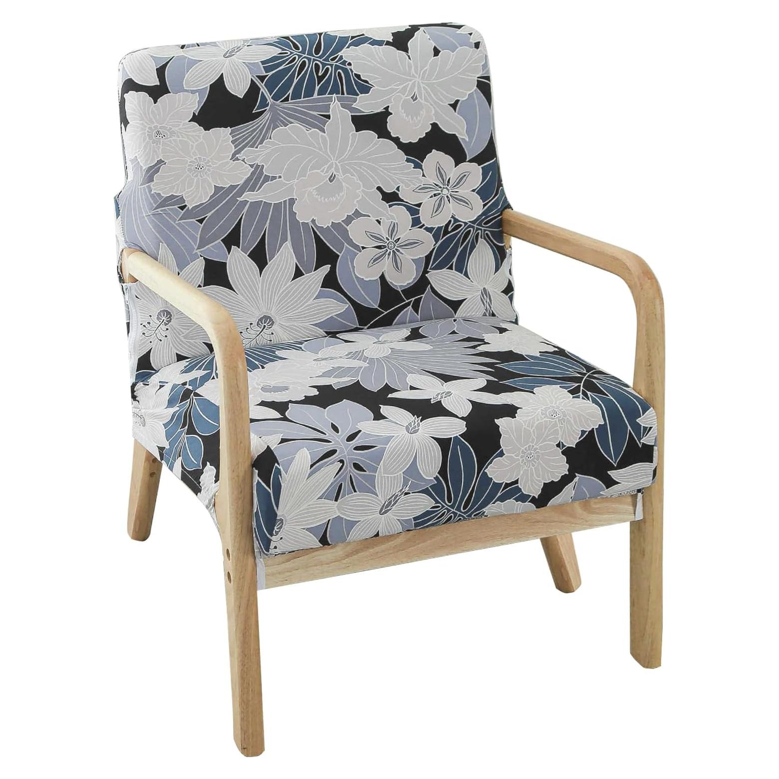 Funda de Silla Deisy Dee Moderna 1.6 oz Algodón Flor Blanca