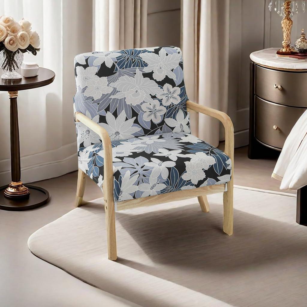 Funda de Silla Deisy Dee Moderna 1.6 oz Algodón Flor Blanca