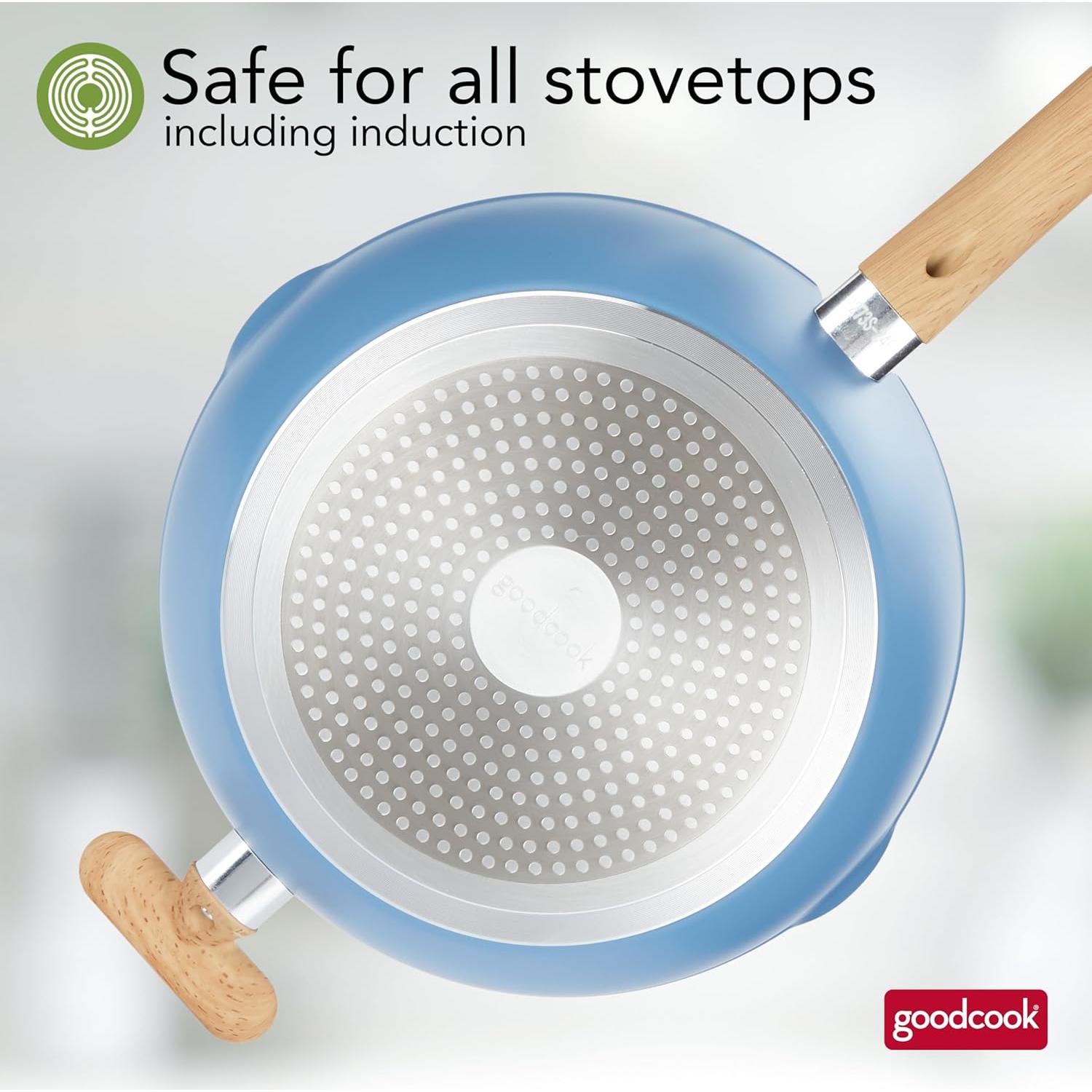 Sartén Saludable GoodCook 3.4L Cerámica Titanio Inducción