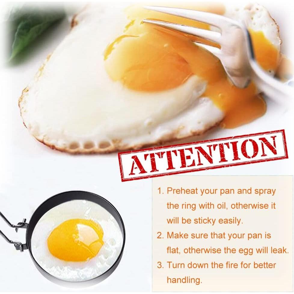 Set de 2 Anillos para Huevos COTEY de Acero Inoxidable 9 cm