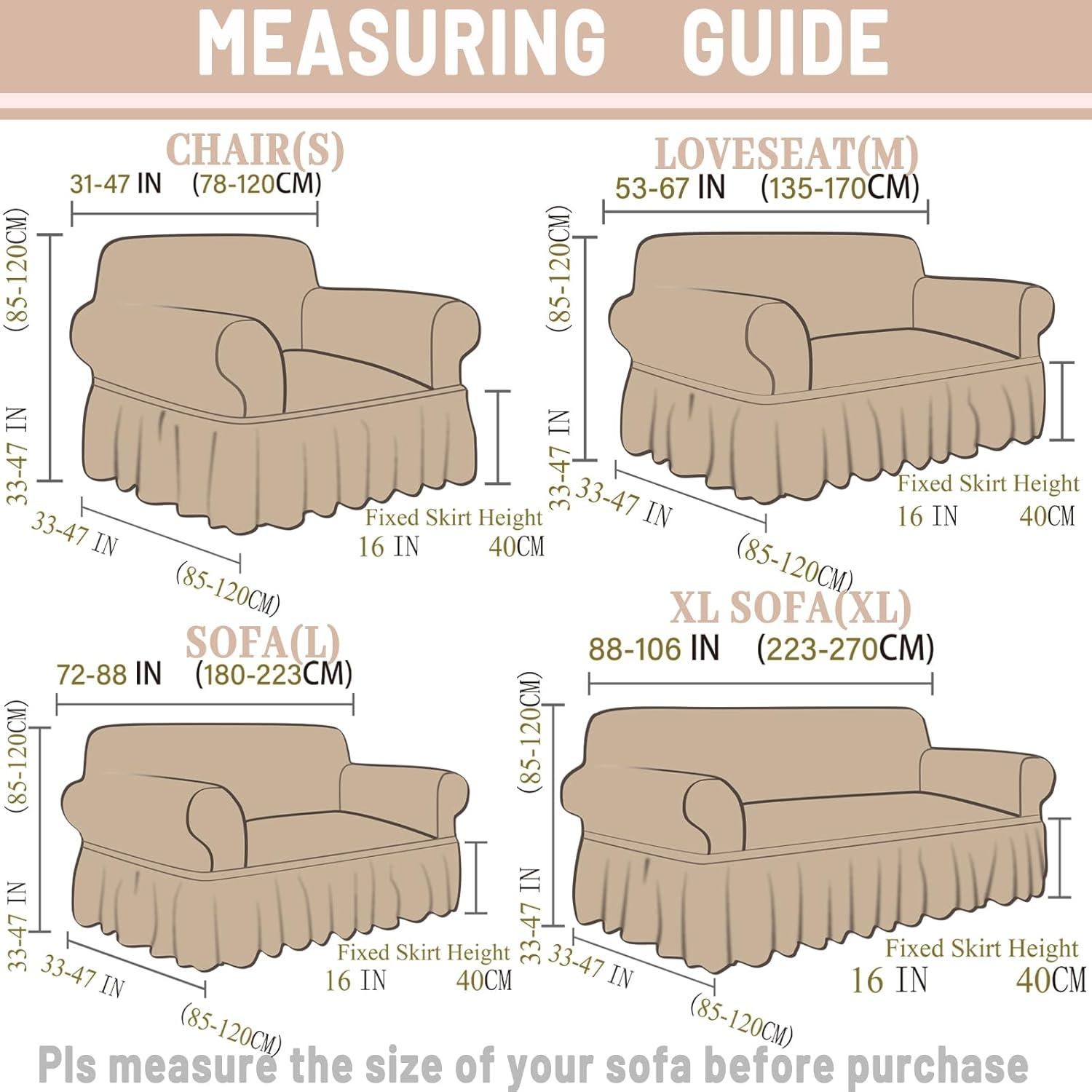 Funda de Sillón Jeloris Pequeña Caqui Ajustable y Duradera