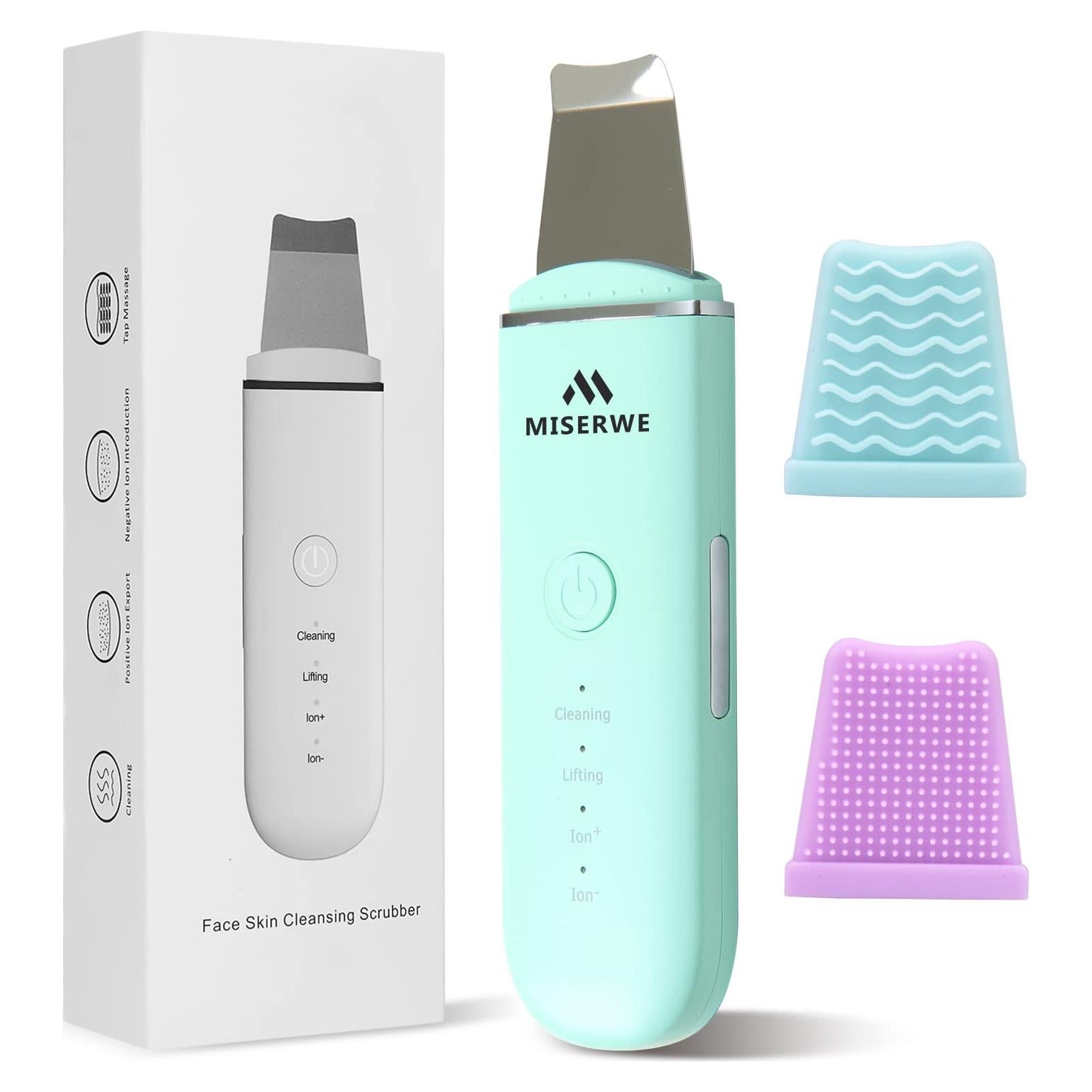 Espátula Facial Limpiadora Miserwe Skin Scrubber Verde 4 Modos