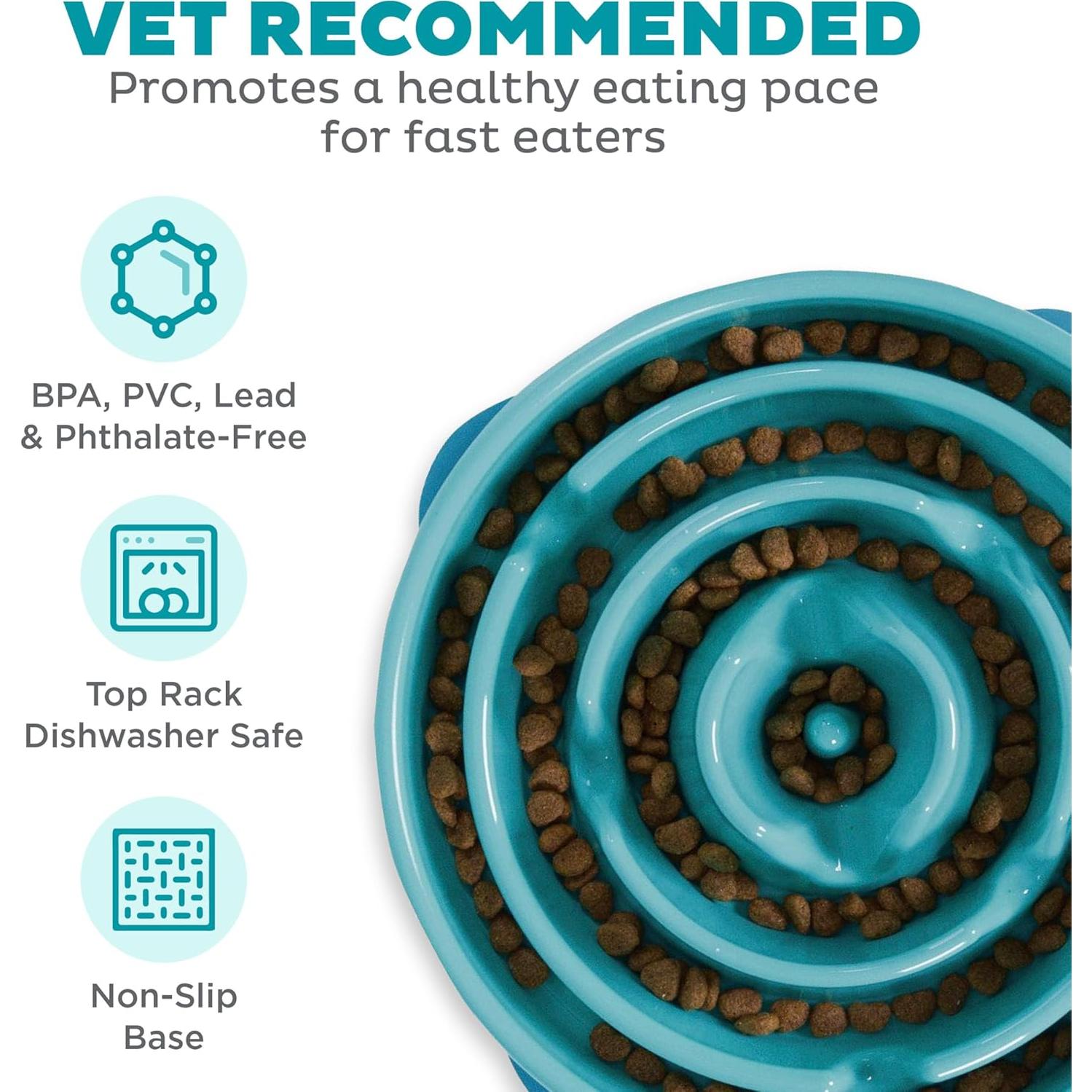 Cuenco para Perros Outward Hound Slo Bowl Grande Turquesa