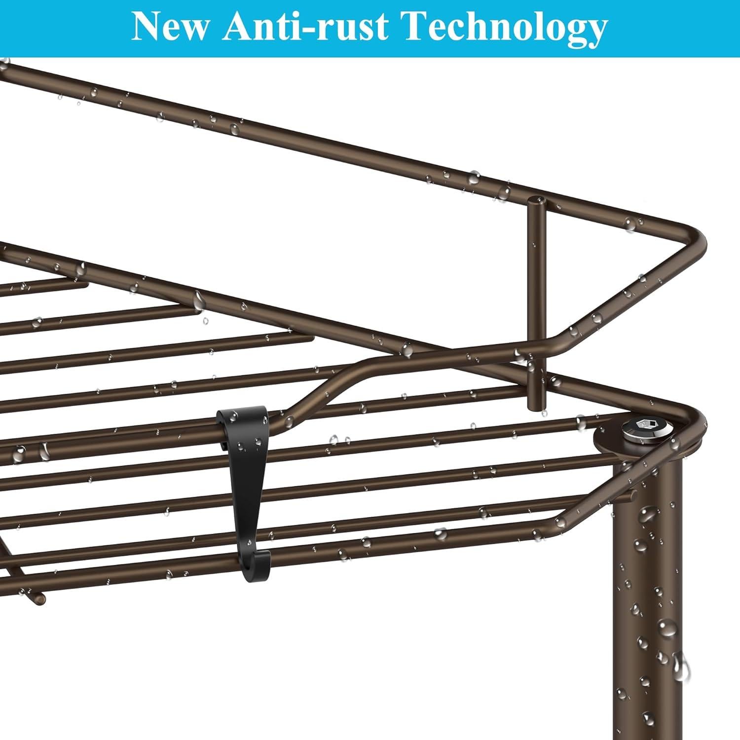 Organizador de Ducha de Esquina HuggieGems 4 Niveles Bronce