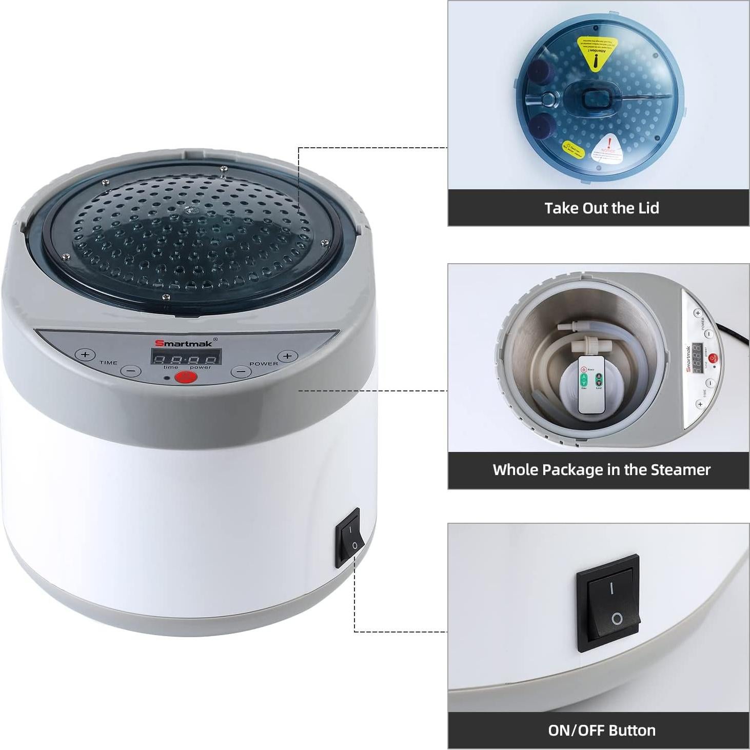 Generador de vapor Smartmak BS9001 1500W 4L con control remoto