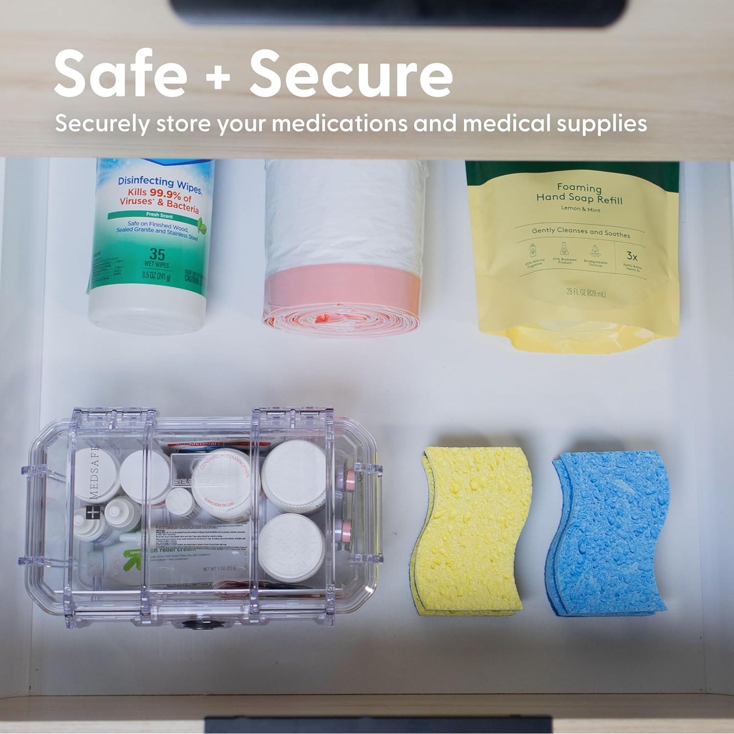 Caja de Almacenamiento de Medicamentos Evergreen MedSafe 23.9x14.7cm