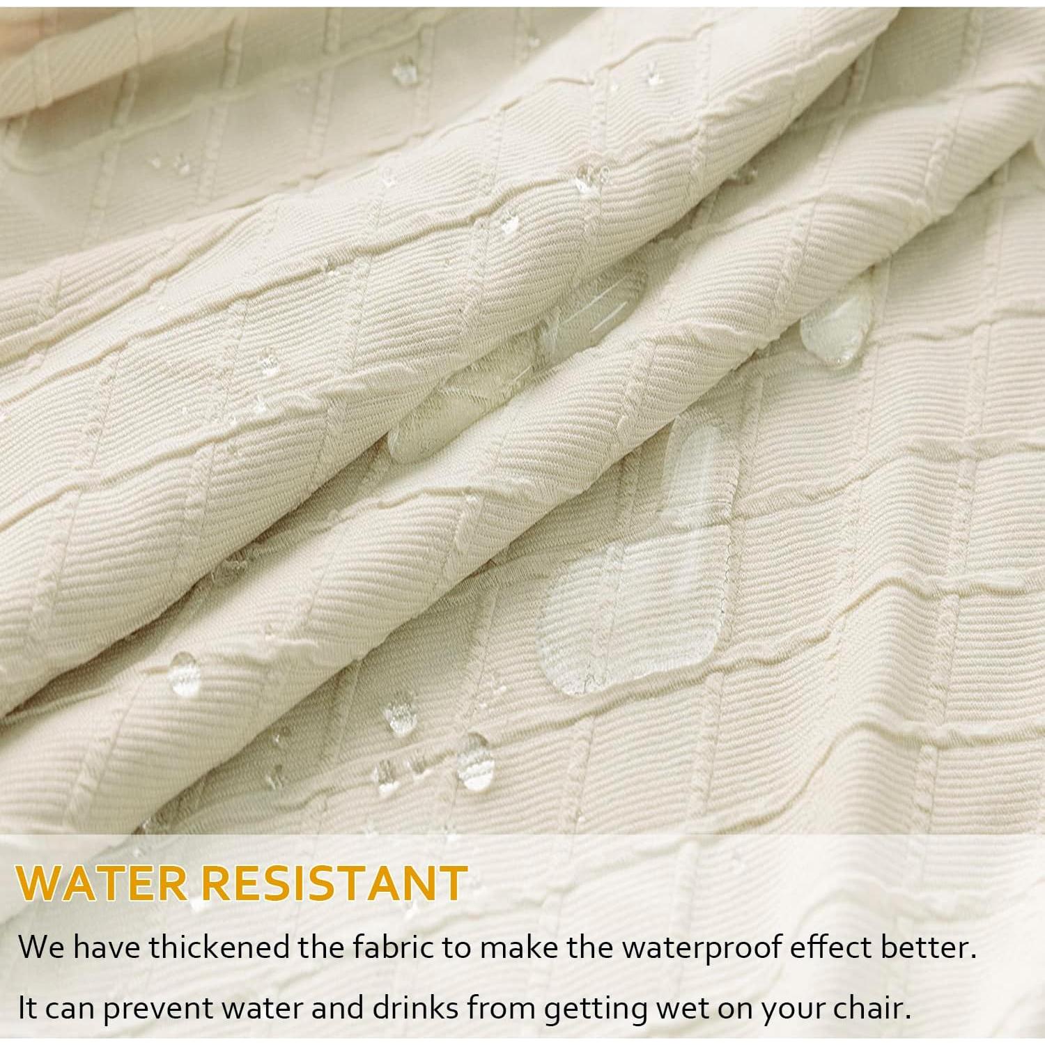 Fundas para Sillas KELUINA Juego de 2 Beige Geométrico