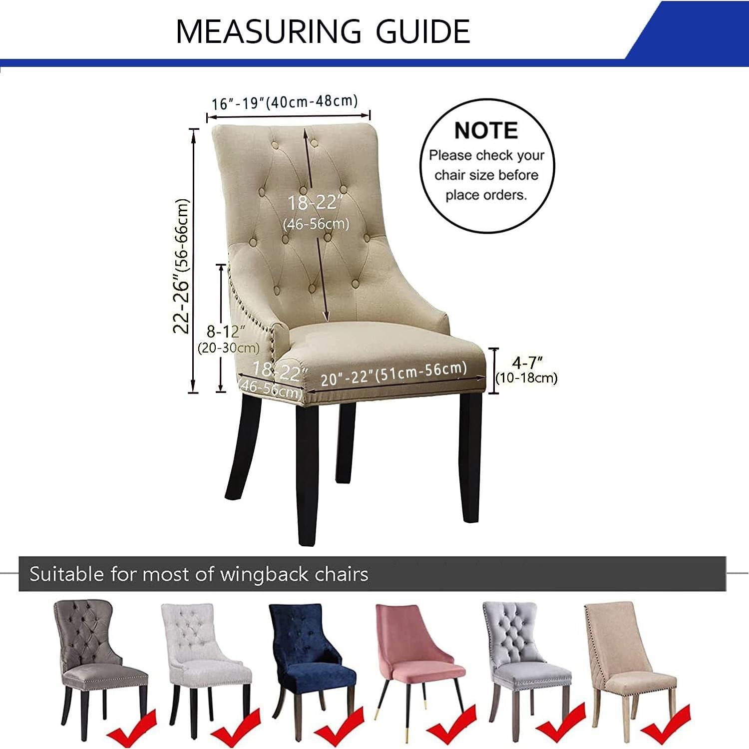 Fundas para Sillas KELUINA Juego de 2 Beige Geométrico