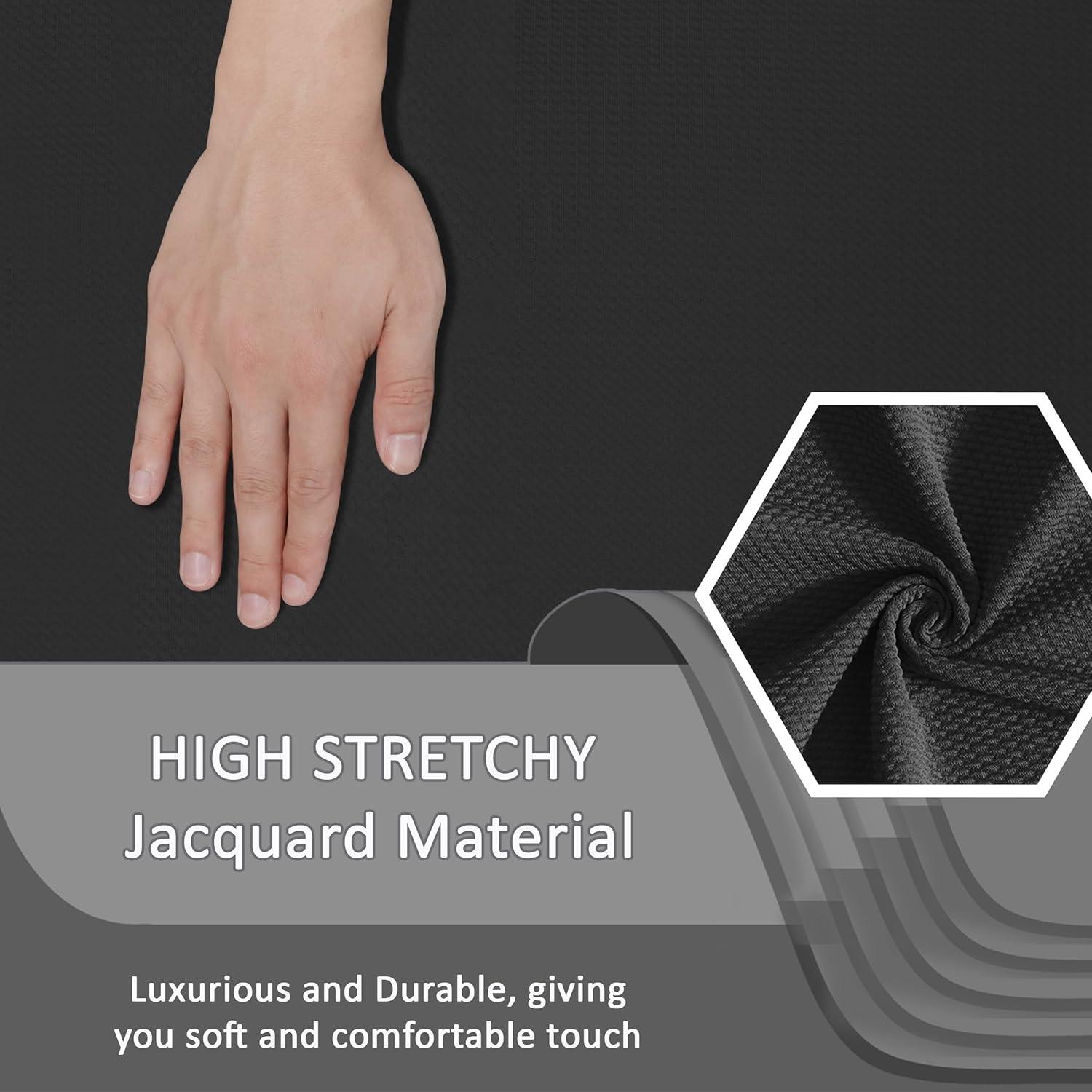 Funda Sofá Recliner ULTICOR Jacquard 8 Piezas 3 Plazas Negro