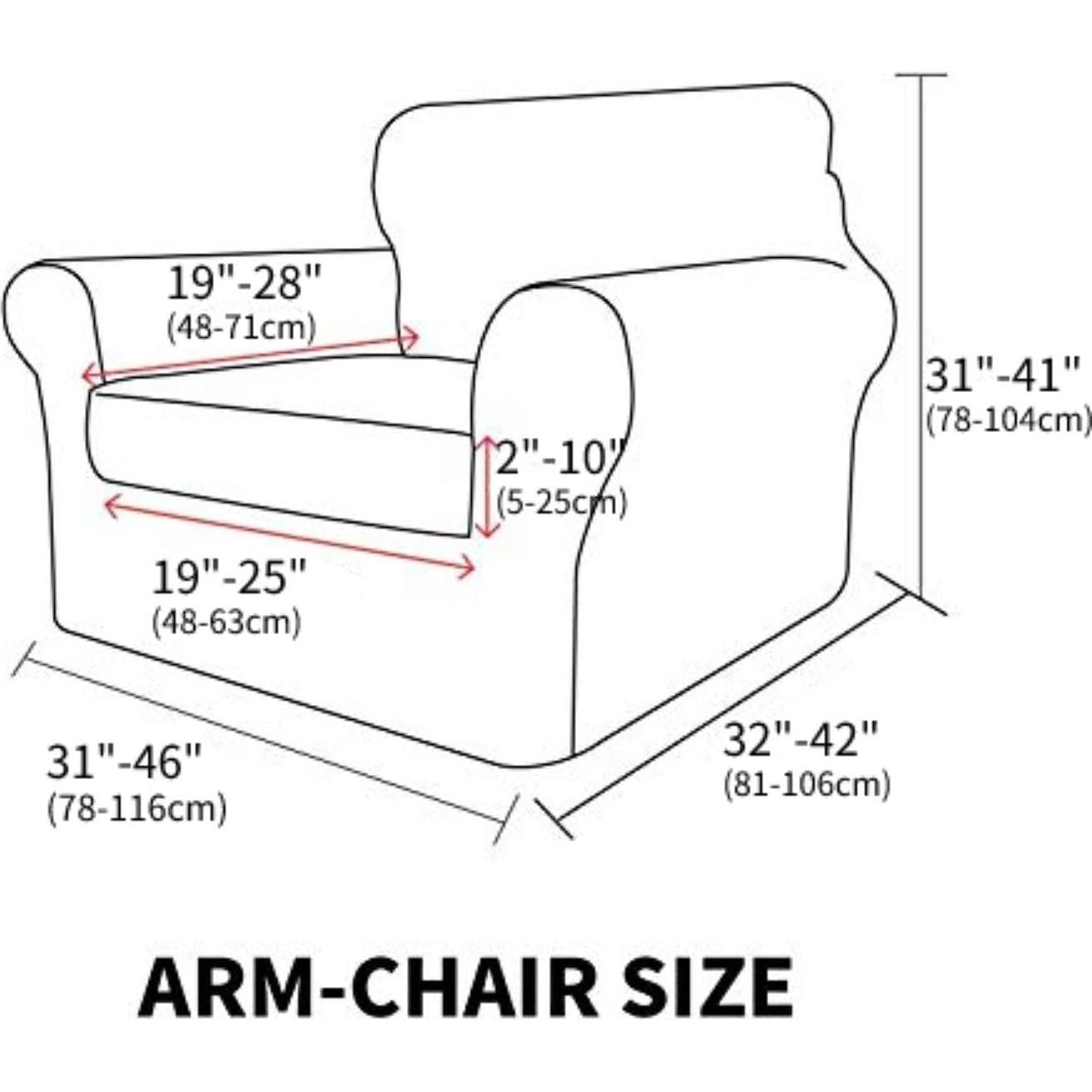 Funda de Silla MAXIJIN Jacquard 2 Piezas Antideslizante