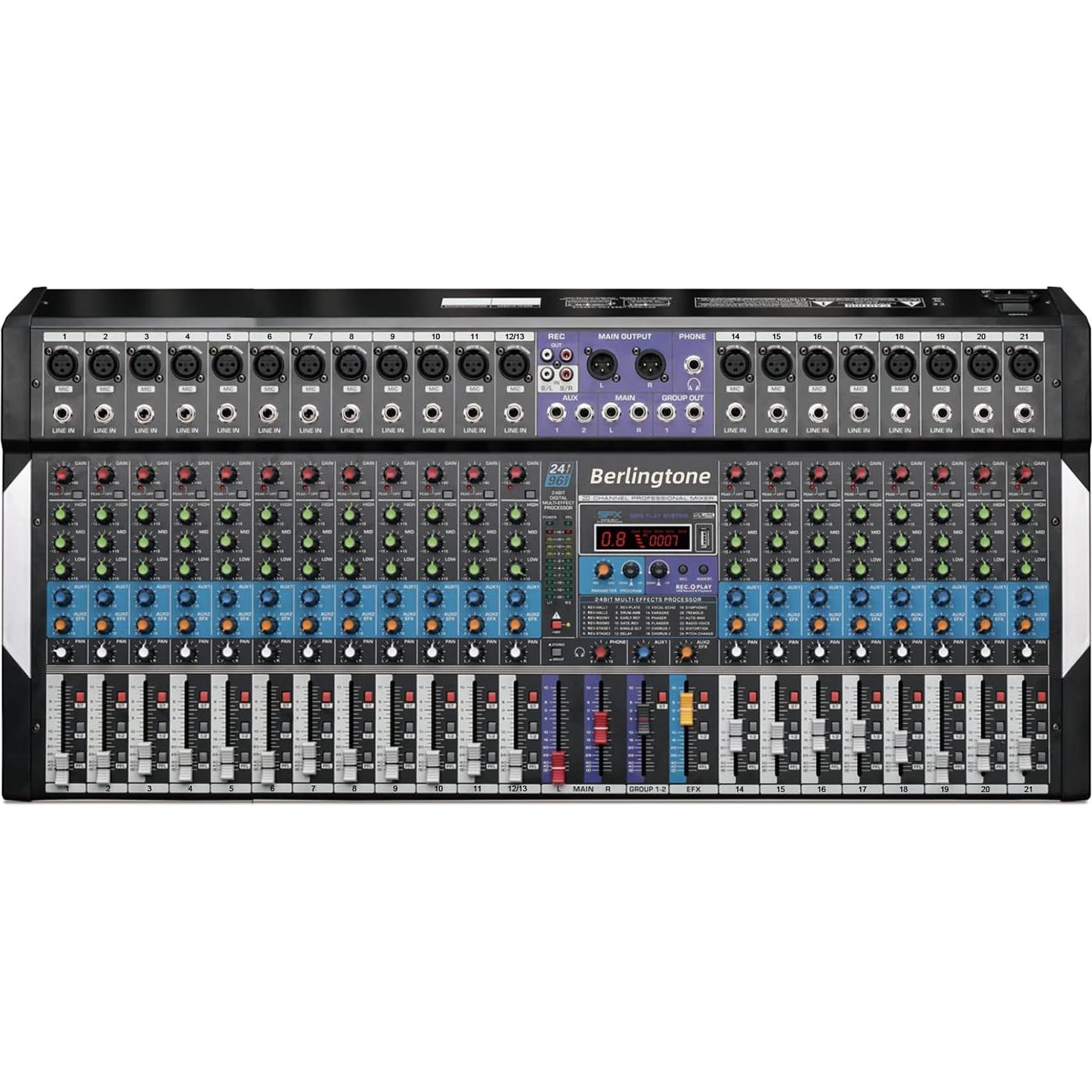 Mezclador de Audio Bluetooth Berlingtone BR-20MX 20 Canales