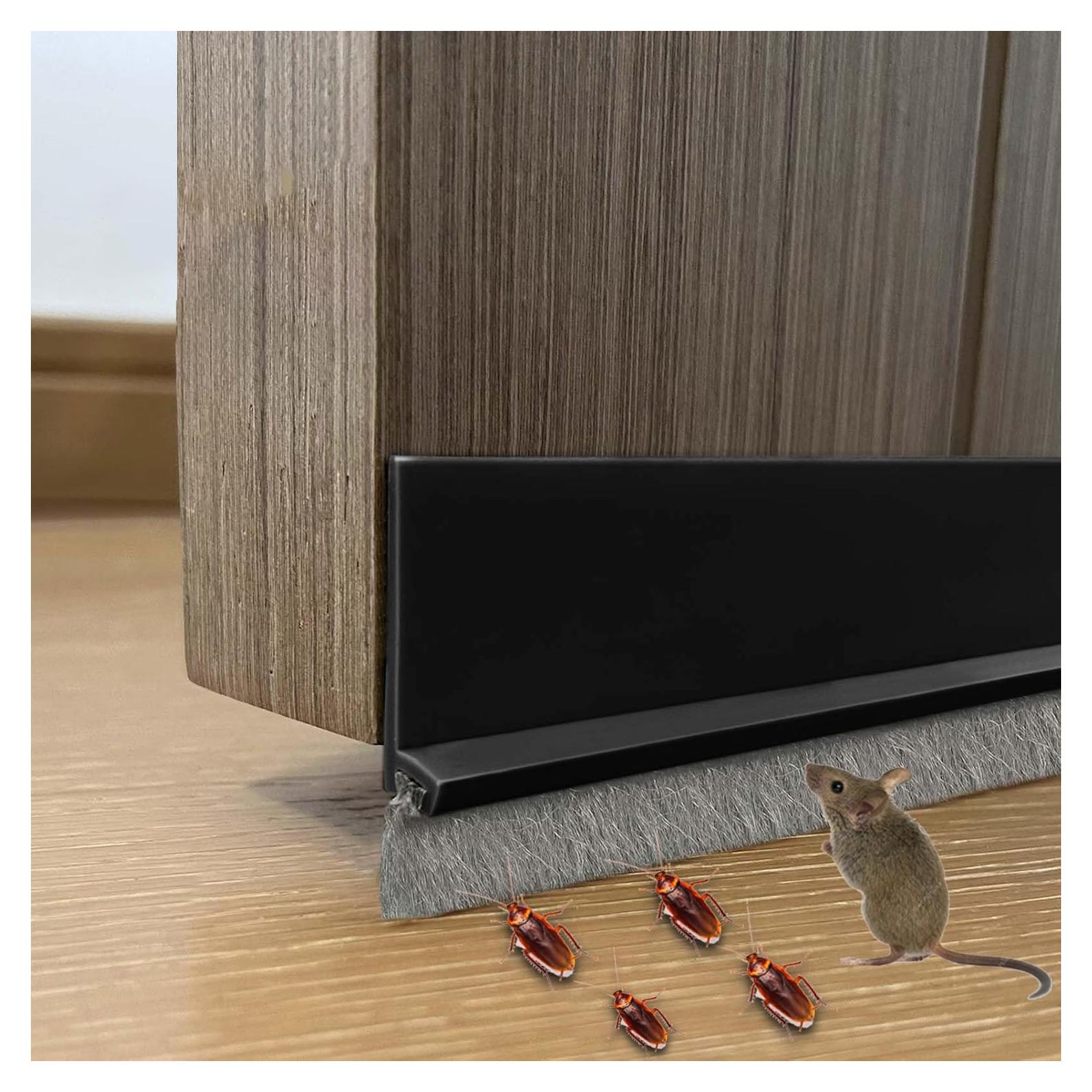 Tapón de Corrientes de Aire para Puerta Negro 5.08 cm x 99 cm