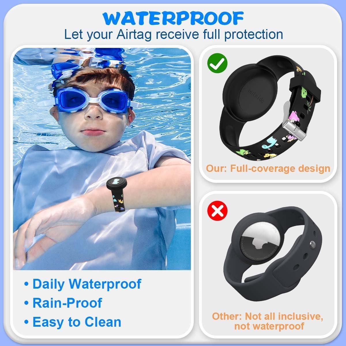 Brazalete Impermeable para AirTag Niños BIQIRE - 2 Pack