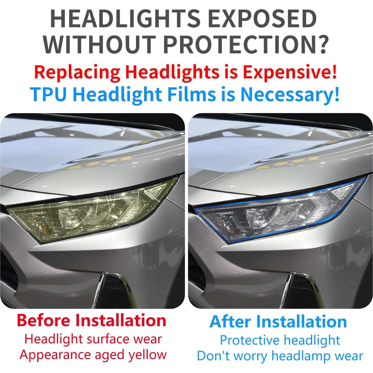 Película Protectora para Faros Toyota RAV4 2019-2025 LUNQIN