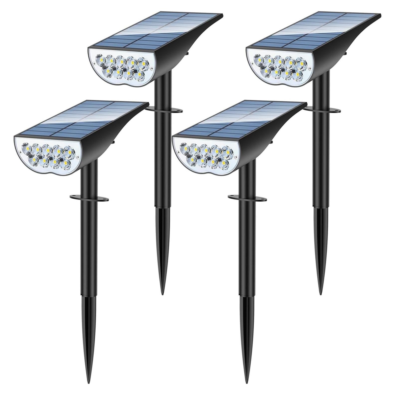 Luces Solares ZOOKKI 4 Paquete IP65 Jardín Exterior
