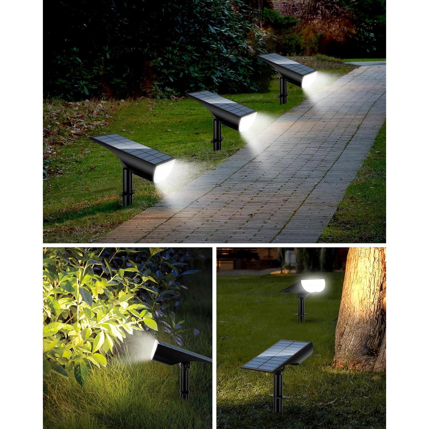 Luces Solares ZOOKKI 4 Paquete IP65 Jardín Exterior