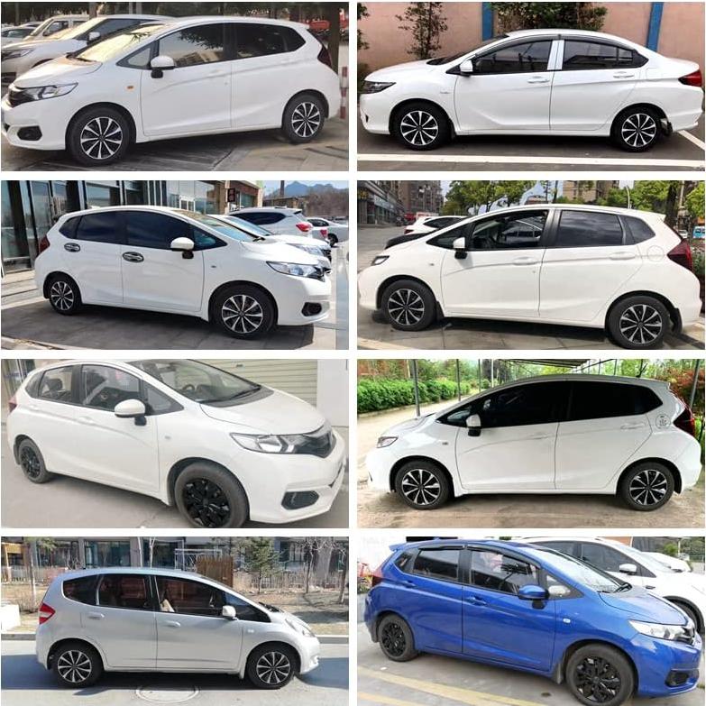 Cubierta de Rueda Aiqiying Hubcap Universal 14" ABS Plata-Negro