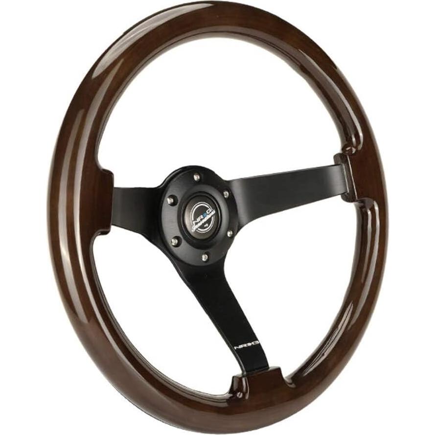 Volante Reforzado NRG Innovations 350mm Madera Oscura 3 Rayos