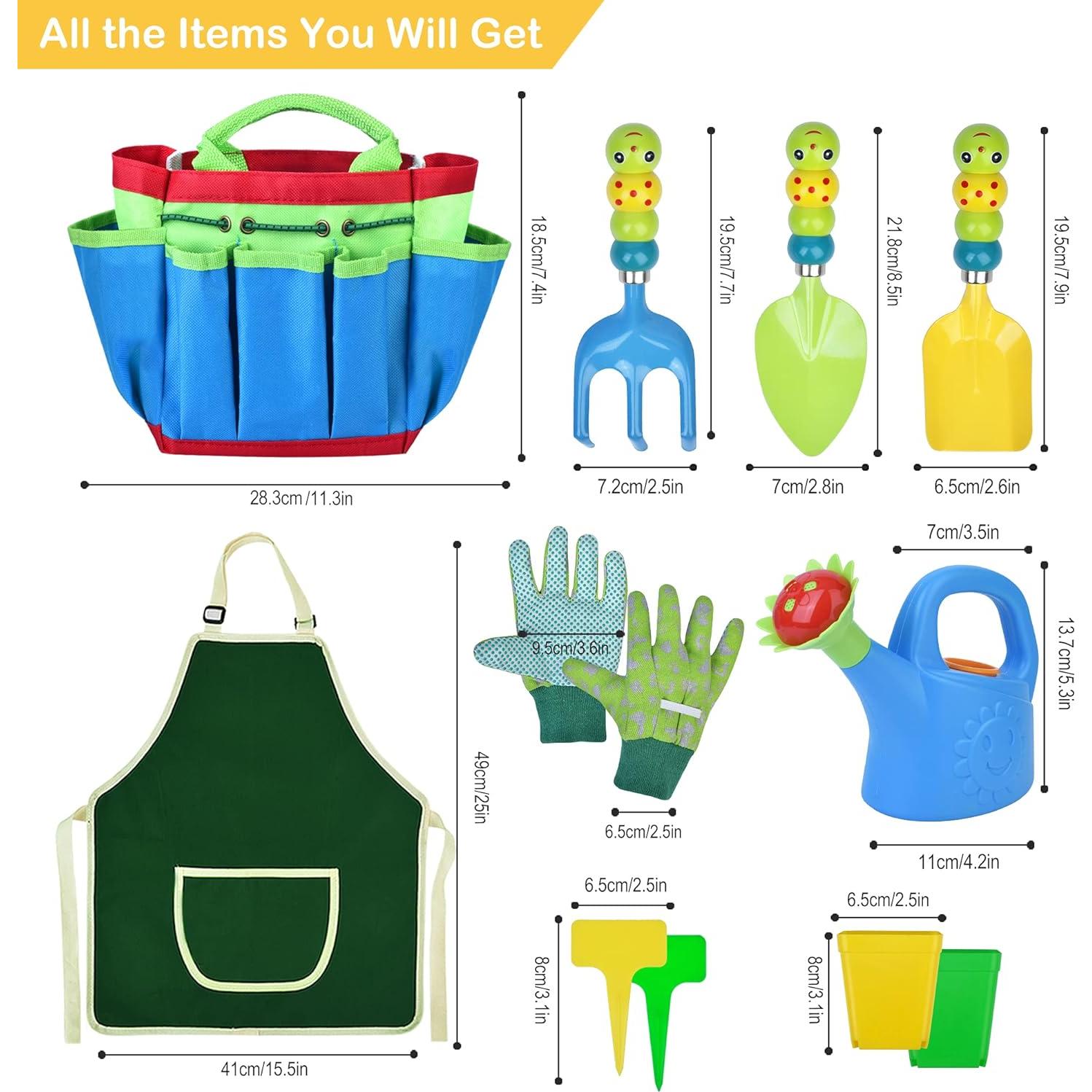 Juego de Jardinería para Niños 12 PCS - Herramientas Seguras