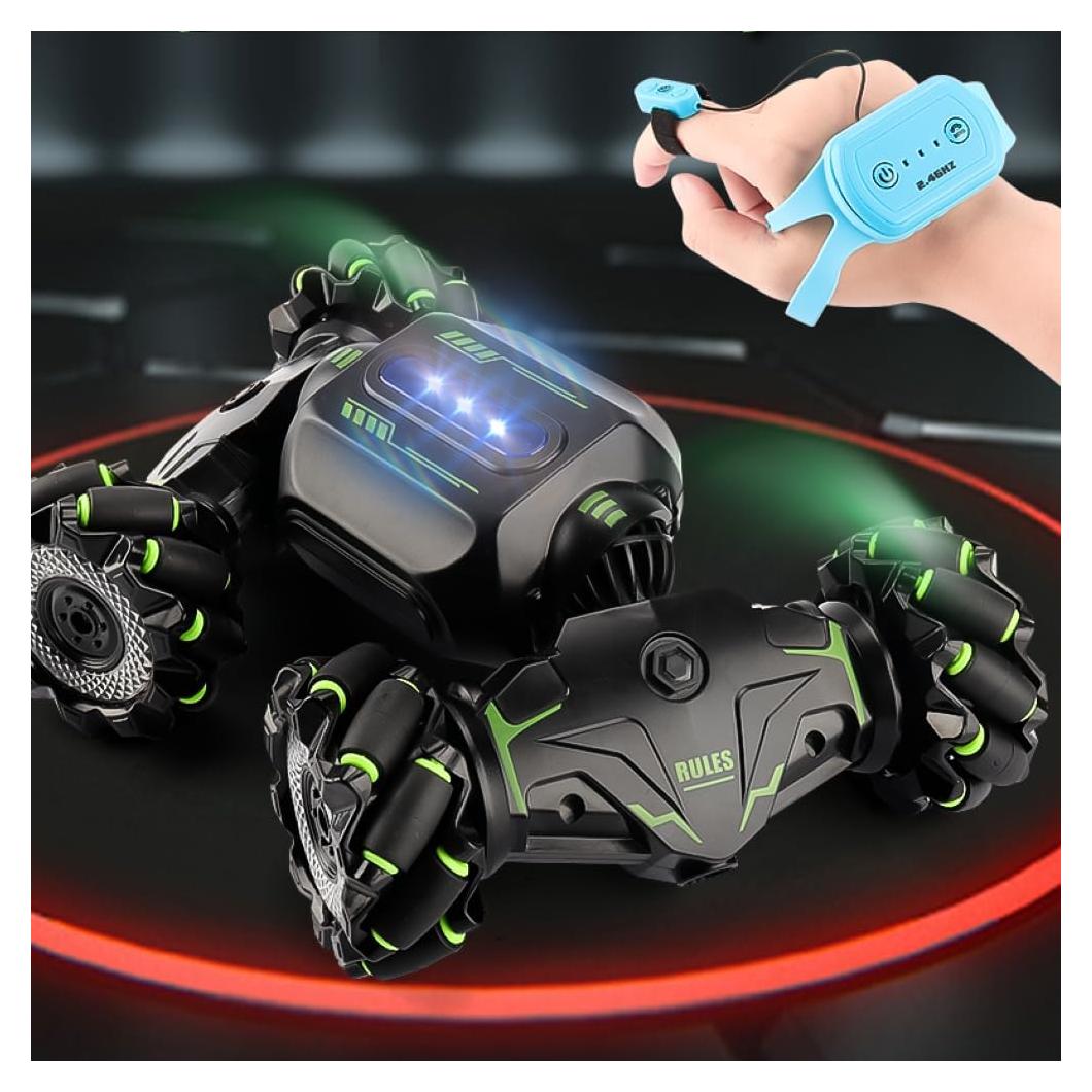 Coche de Control Remoto Asou JC02 4WD Acrobacias Verde