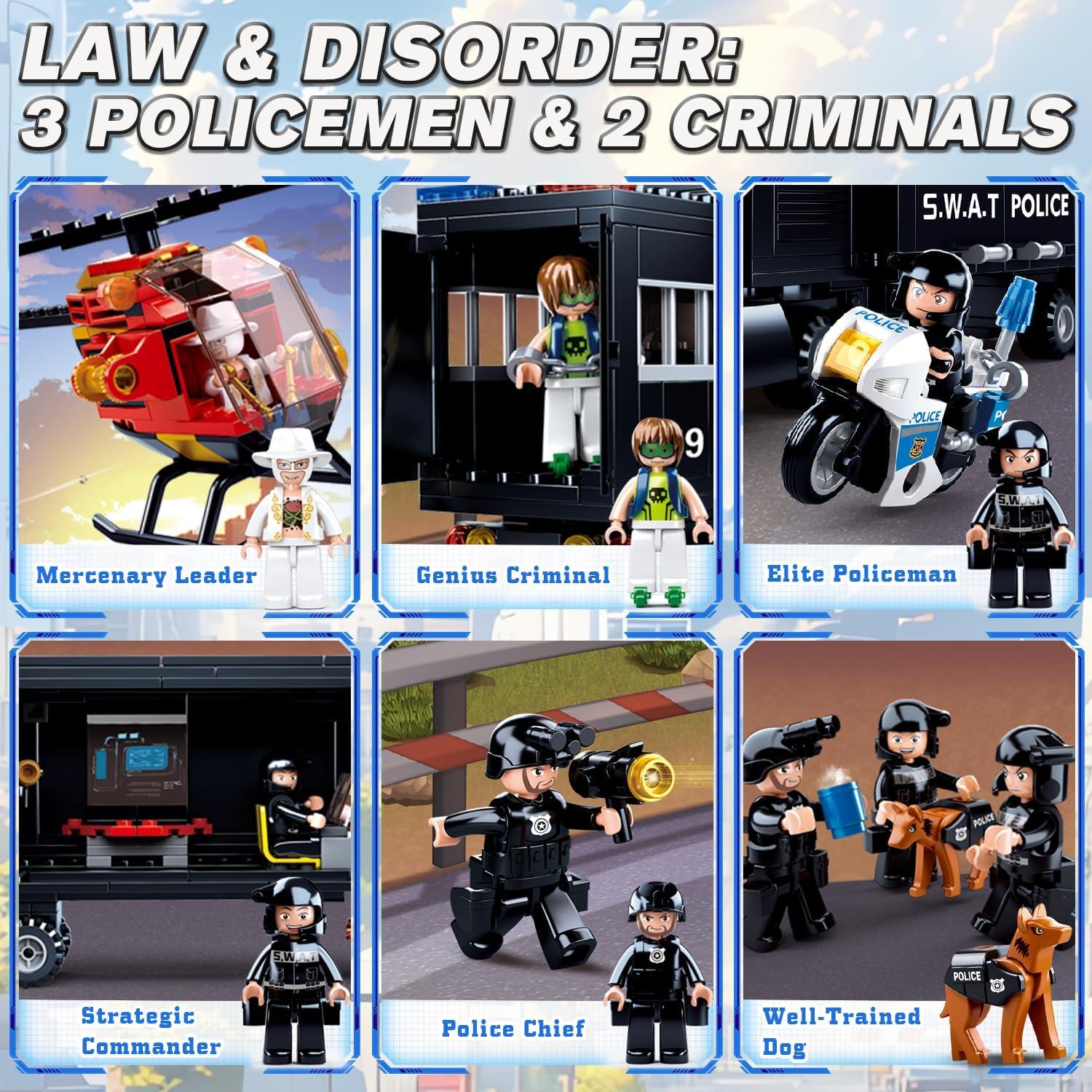 Juego de Construcción Persecución Policial Sluban 540 PCS