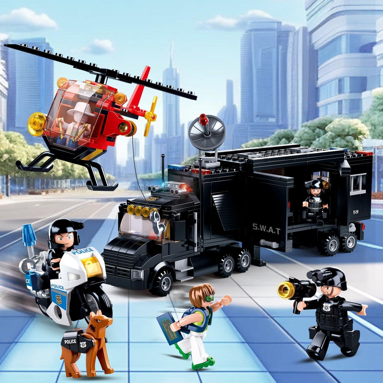 Juego de Construcción Persecución Policial Sluban 540 PCS