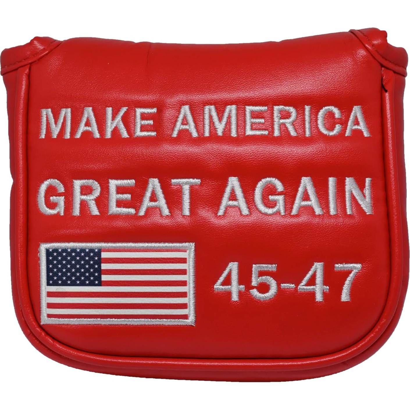 Cubierta de Cabeza de Golf KONWLONG Putter Mallet Rojo