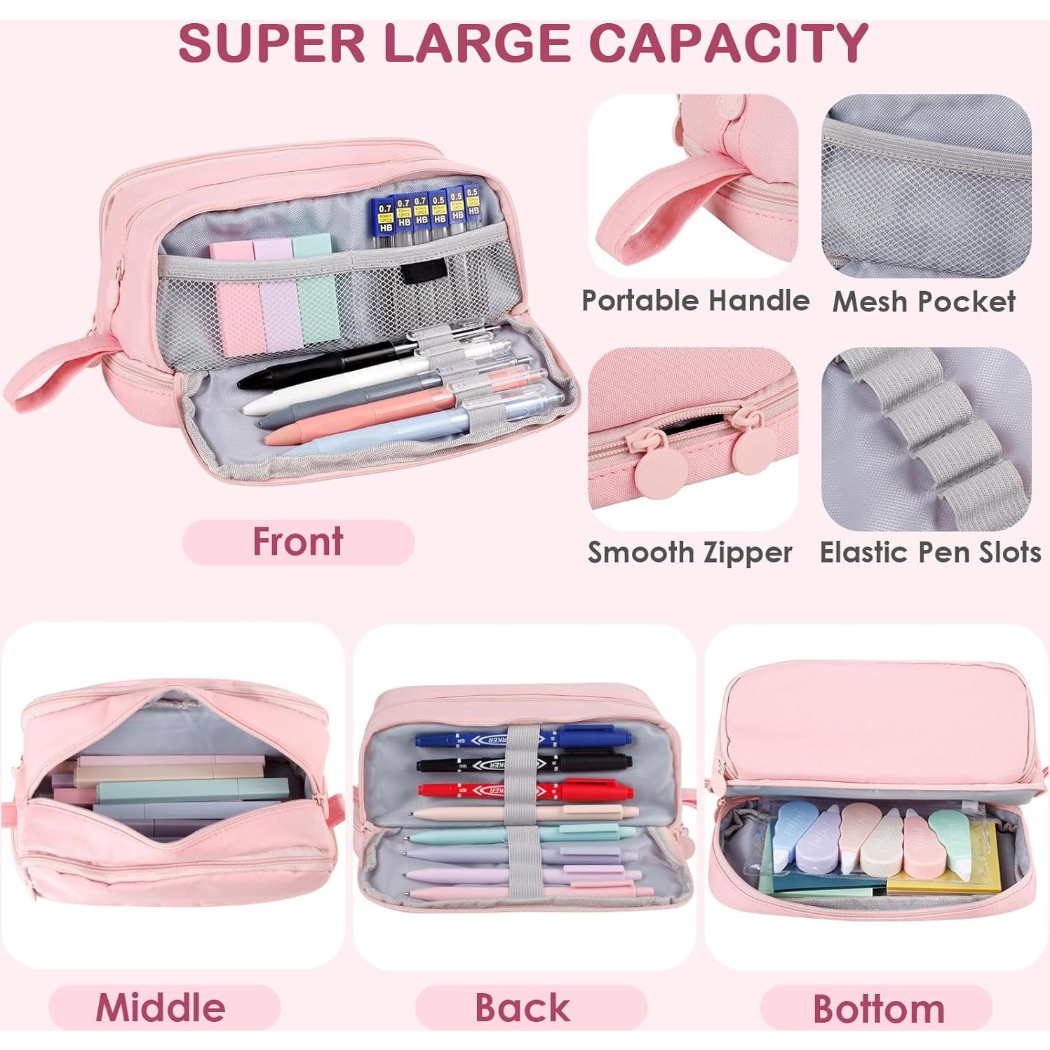 Estuche de Lápices Mikiwon con 54 Suministros Escolares