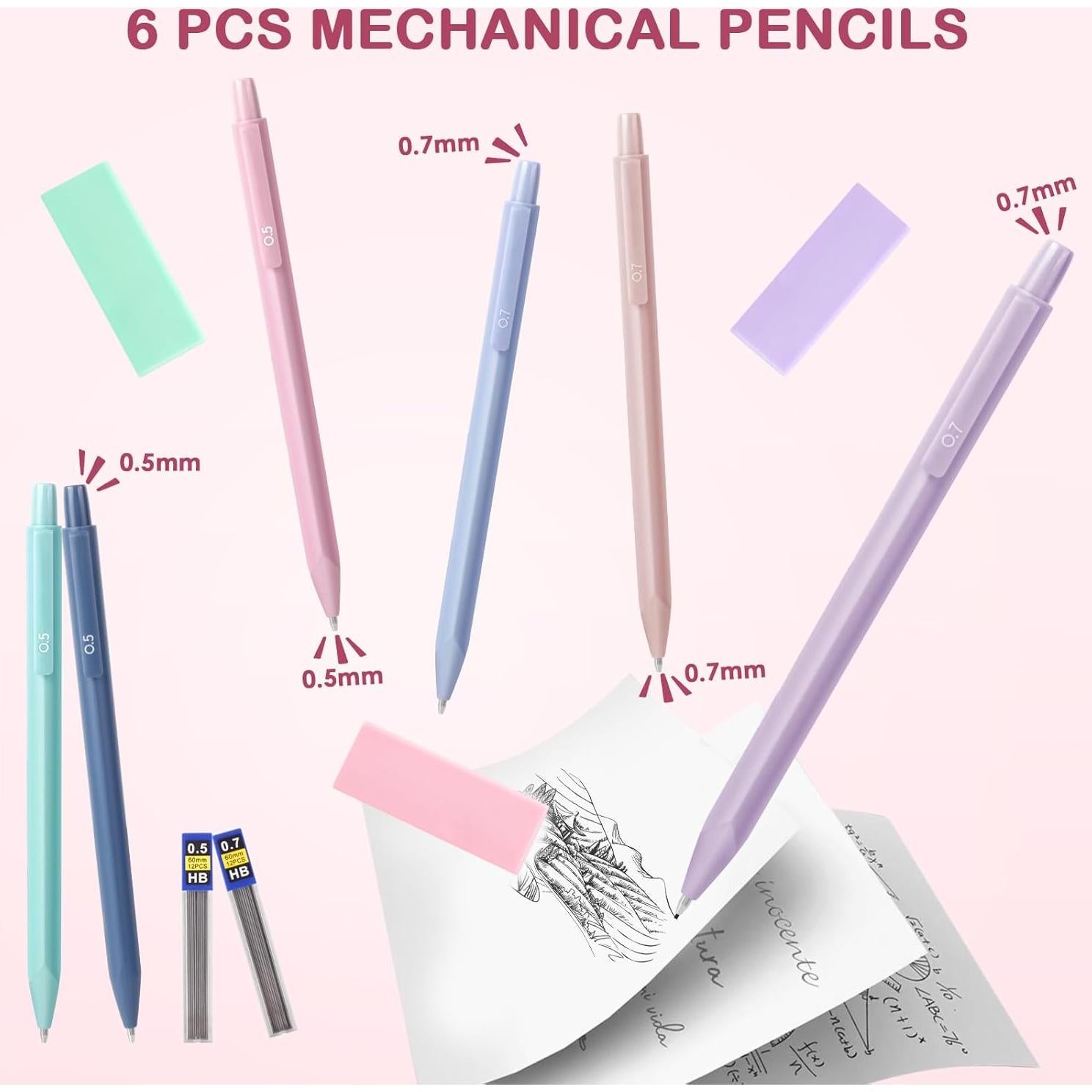 Estuche de Lápices Mikiwon con 54 Suministros Escolares