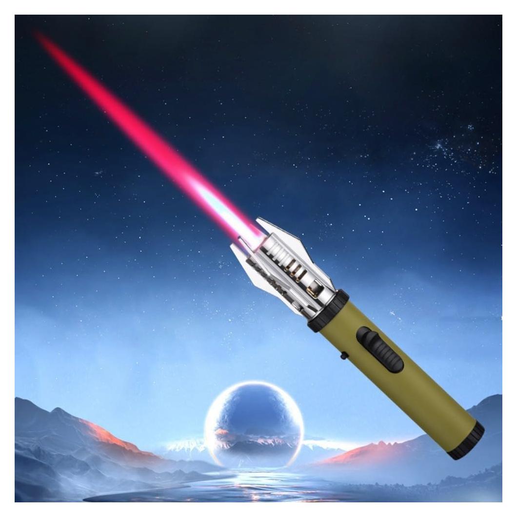 Encendedor de Antorcha LAOKSFZ Verde Butano Ajustable