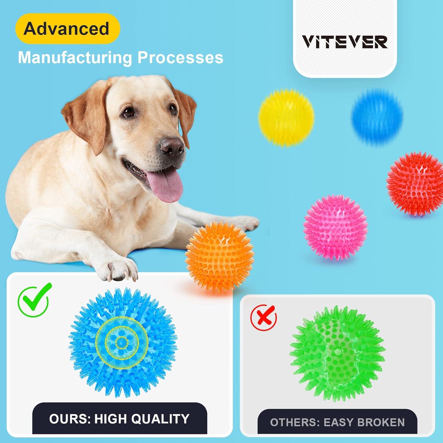 Pelotas para Perros VITEVER 8,89 cm 6 Colores Juguetes Duraderos