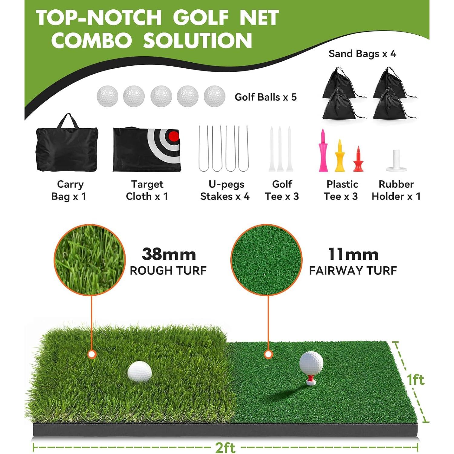 Red de Golf Halunoty 3x2.1m Alta Resistencia para Entrenamiento