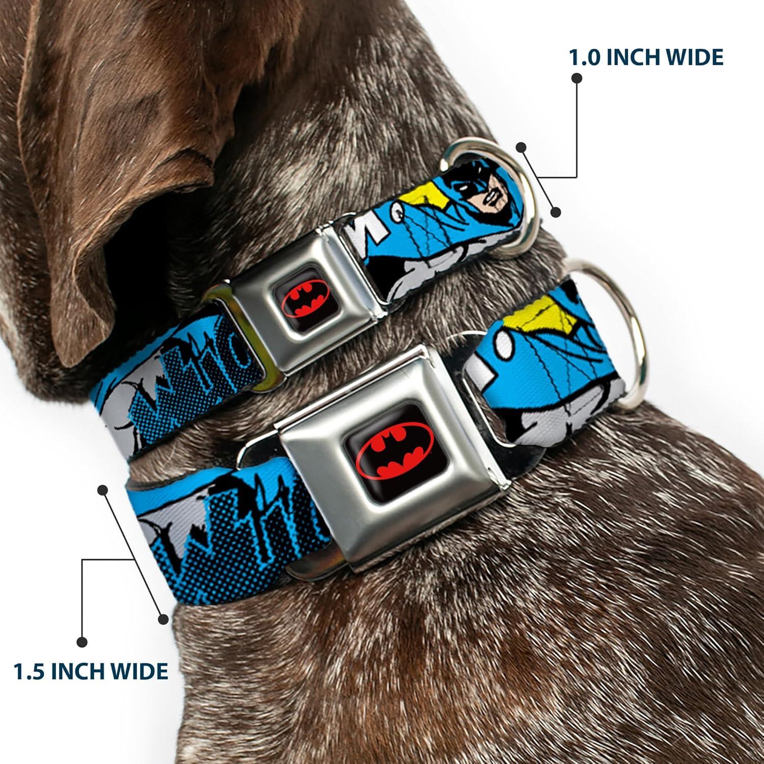 Collar de Perro Buckle-Down Batman 2.54 cm Ajustable Pequeño