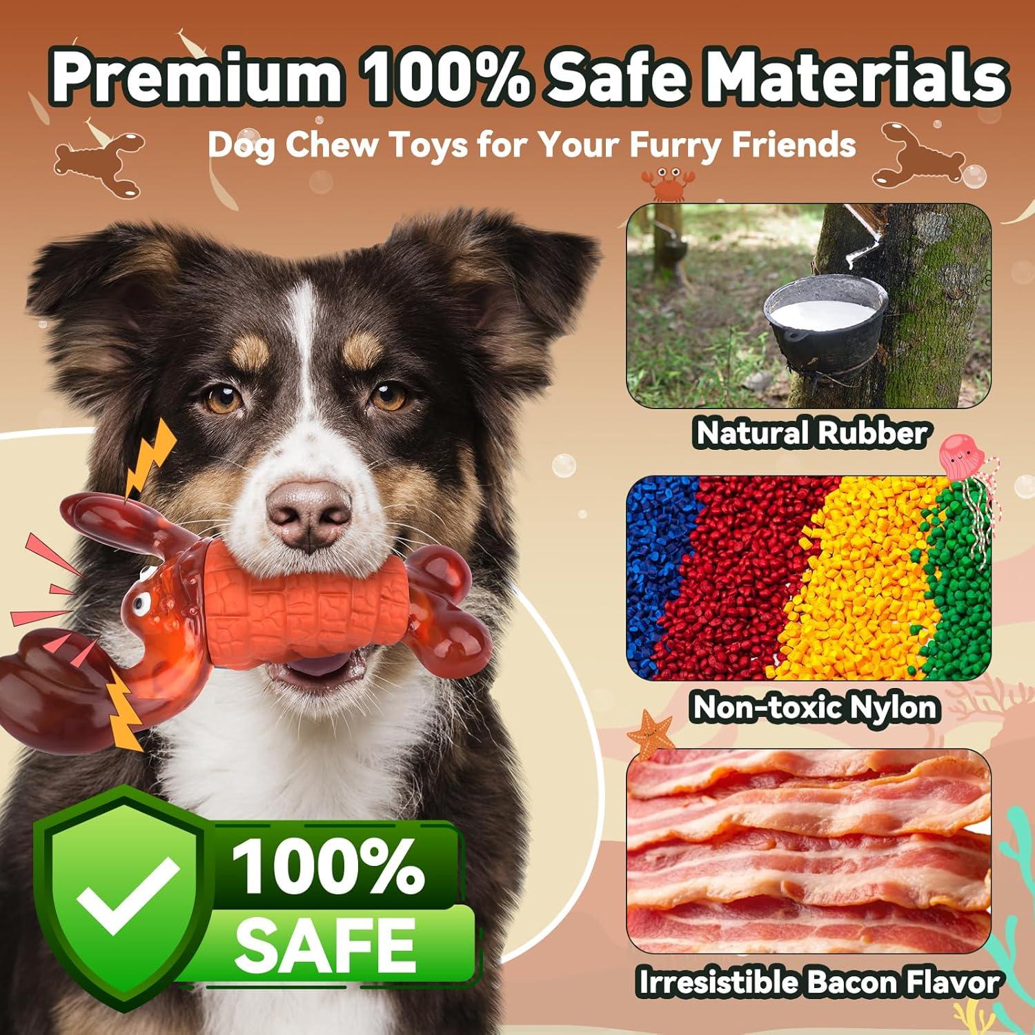 Juguete para Perros Masticadores BIKIISEN Langosta Rojo 35.56 cm