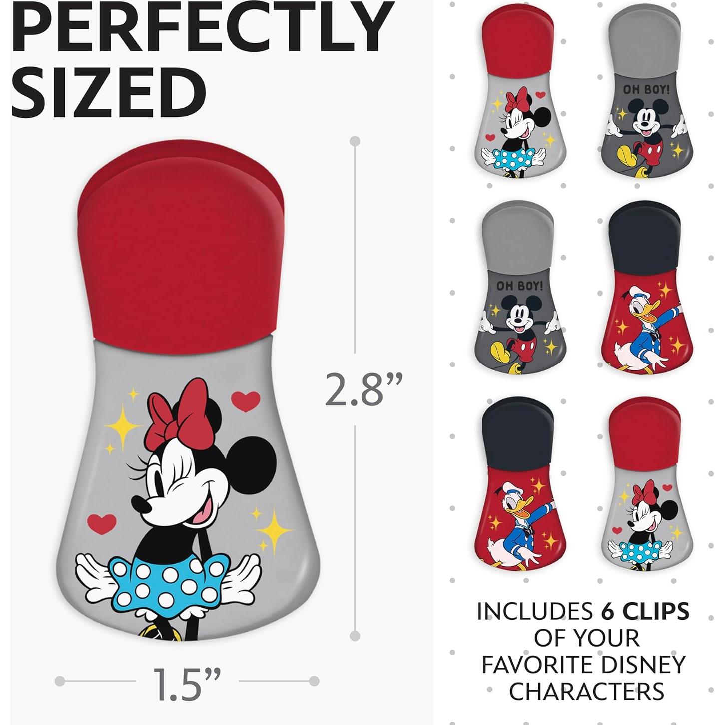 Pinzas Magnéticas Disney - Set de 6 para Bolsas de Alimentos