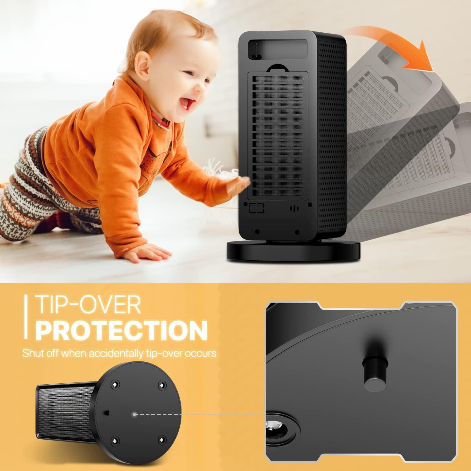 Calefactor Eléctrico Portátil MoNiBloom A23-HT-008-BK 120V