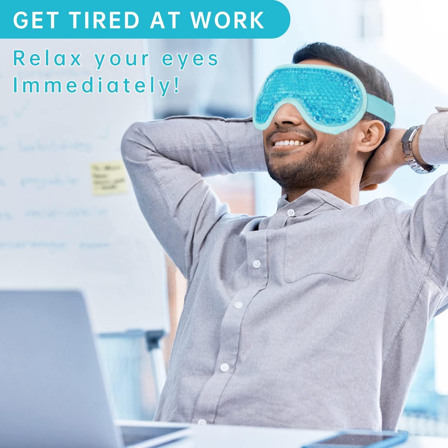 2 Máscaras de Ojos Reutilizables de Hielo SEIWEHIDO - Terapia Fría y Caliente