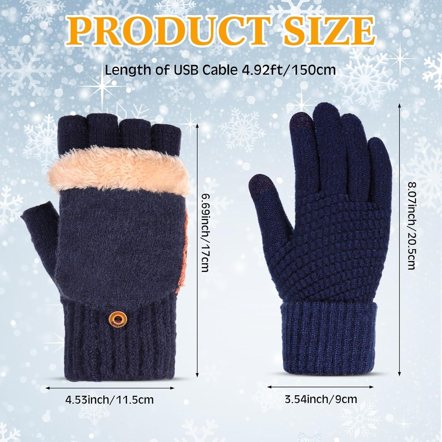 Guantes Térmicos USB Calentados ShinyMatch Unisex Invierno