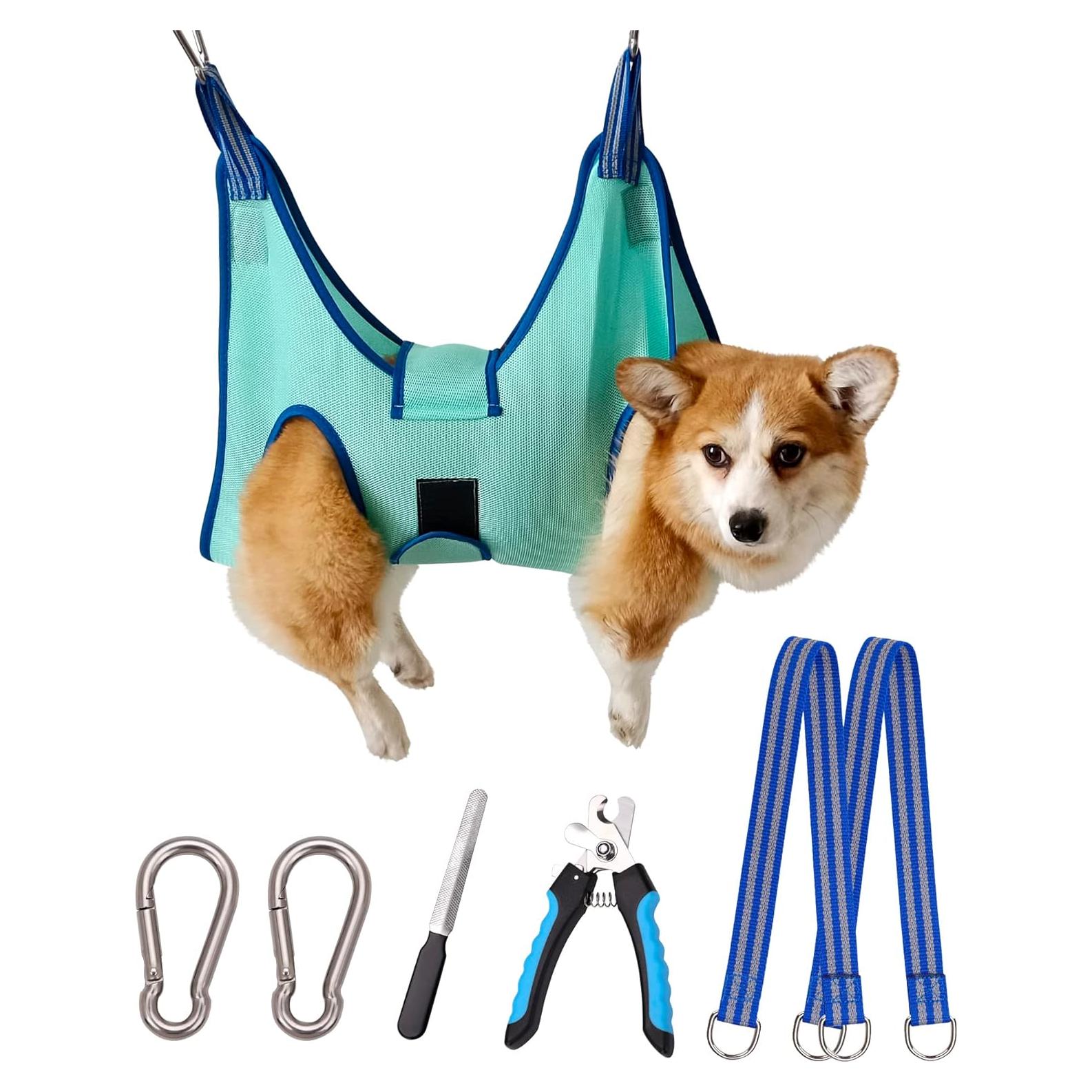 Hamaca de Aseo para Perros Kkiimatt L Turquesa 19kg Máx