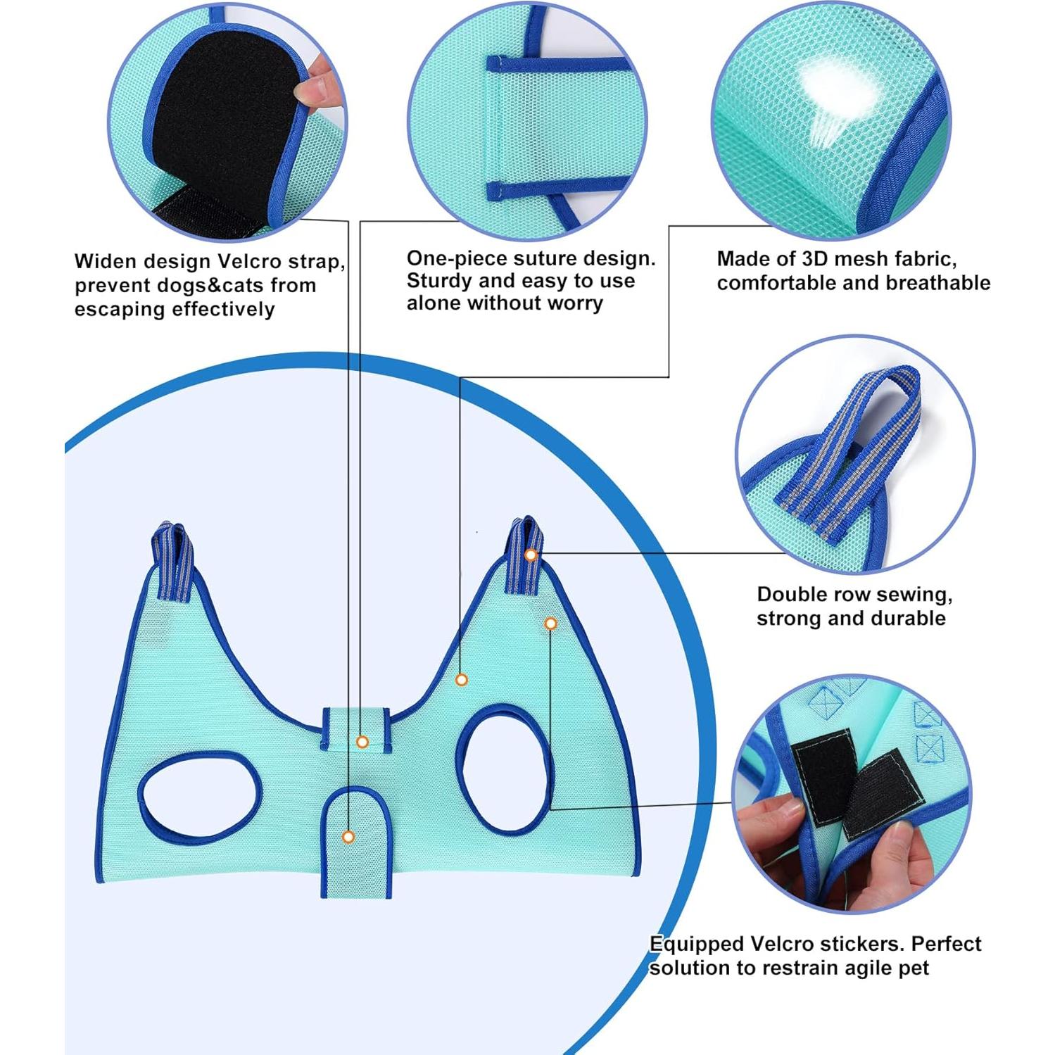Hamaca de Aseo para Perros Kkiimatt L Turquesa 19kg Máx