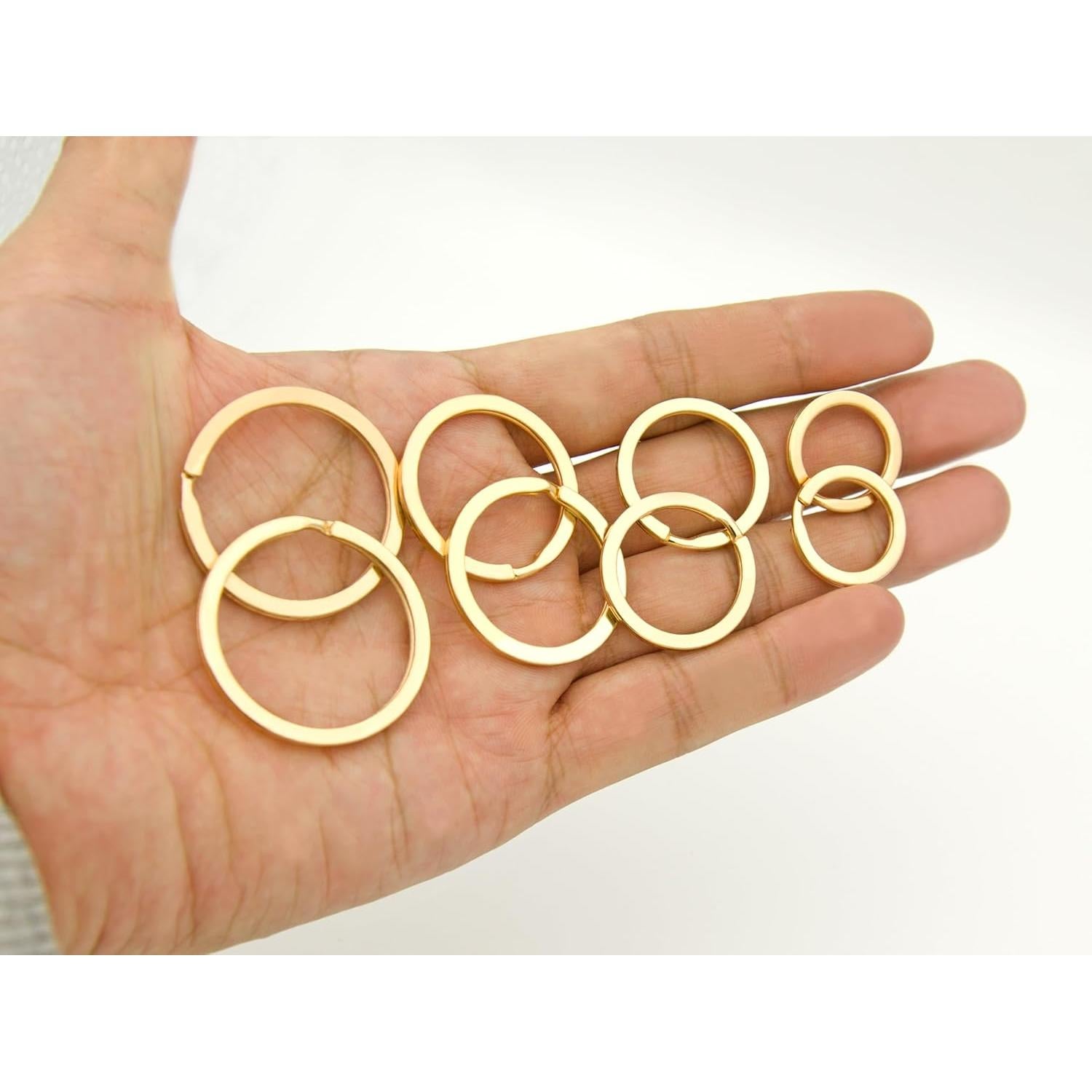 Paquete de 40 Anillos de Llave de Metal Dorado ZoloAJay