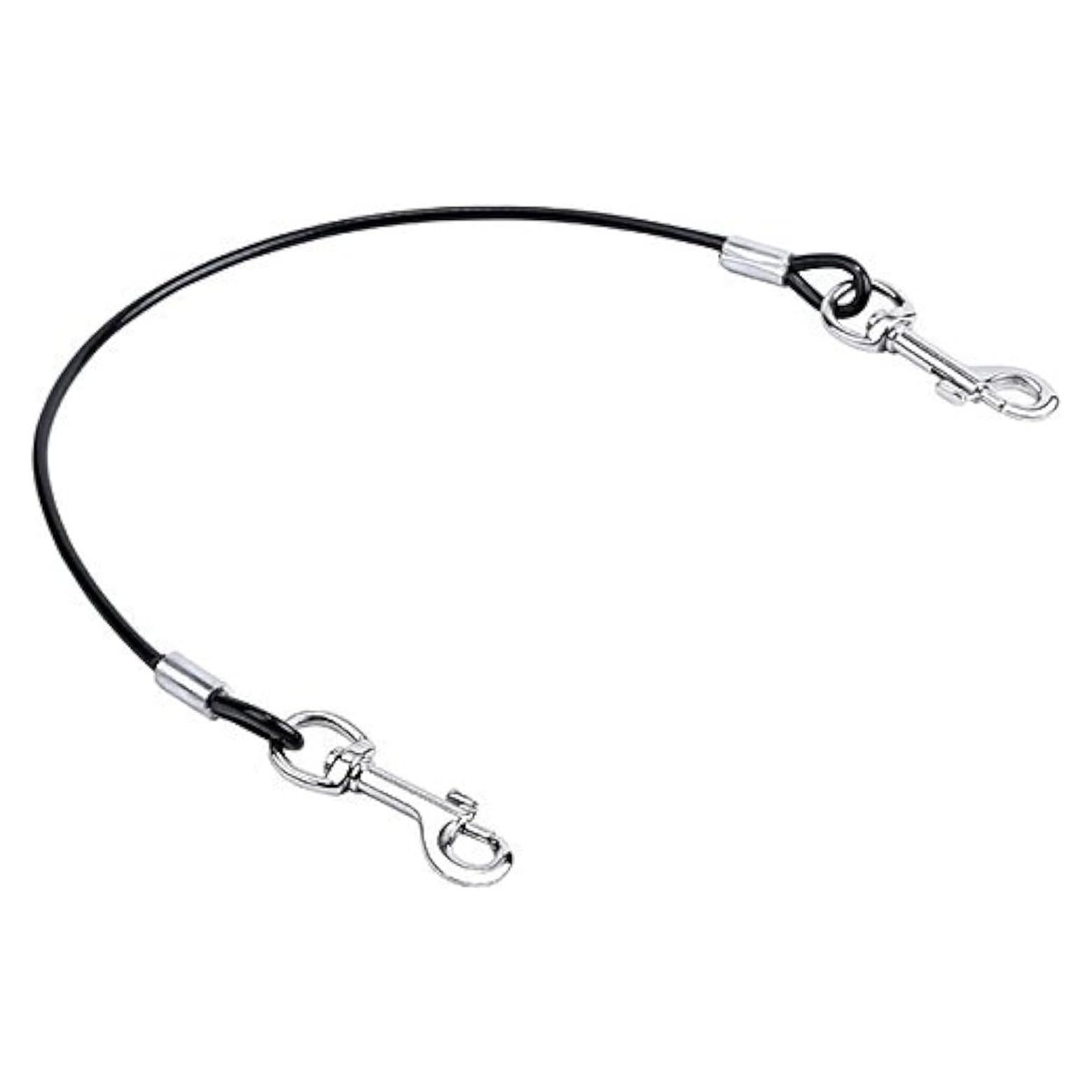 Correa de Seguridad para Perros Mogoko 40 CM Negra Doble Clip