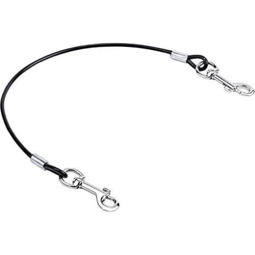 Correa de Seguridad para Perros Mogoko 40 CM Negra Doble Clip