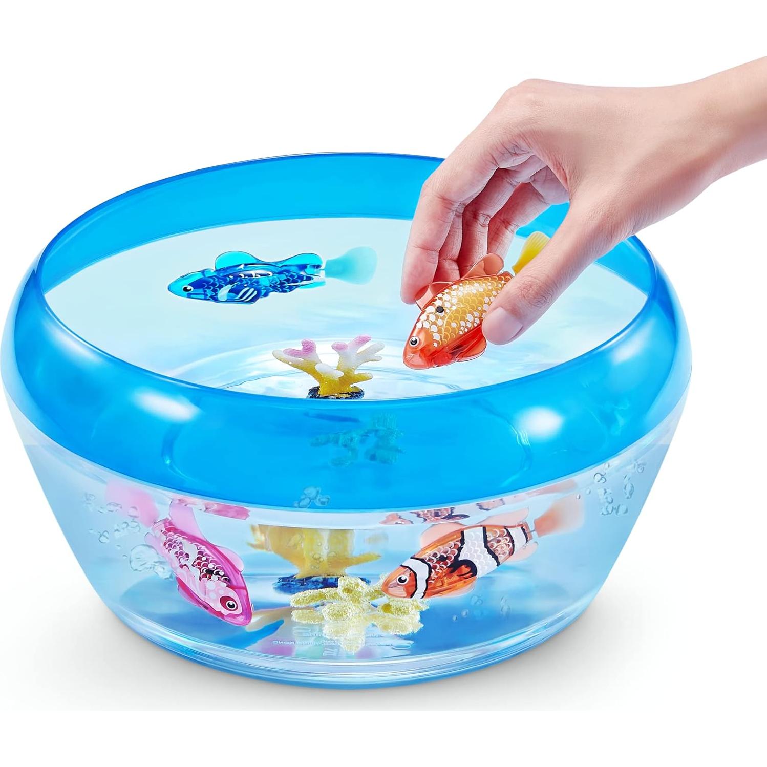 Robo Fish ZURU Pez Robótico Nadador 2 Piezas Turquesa Naranja