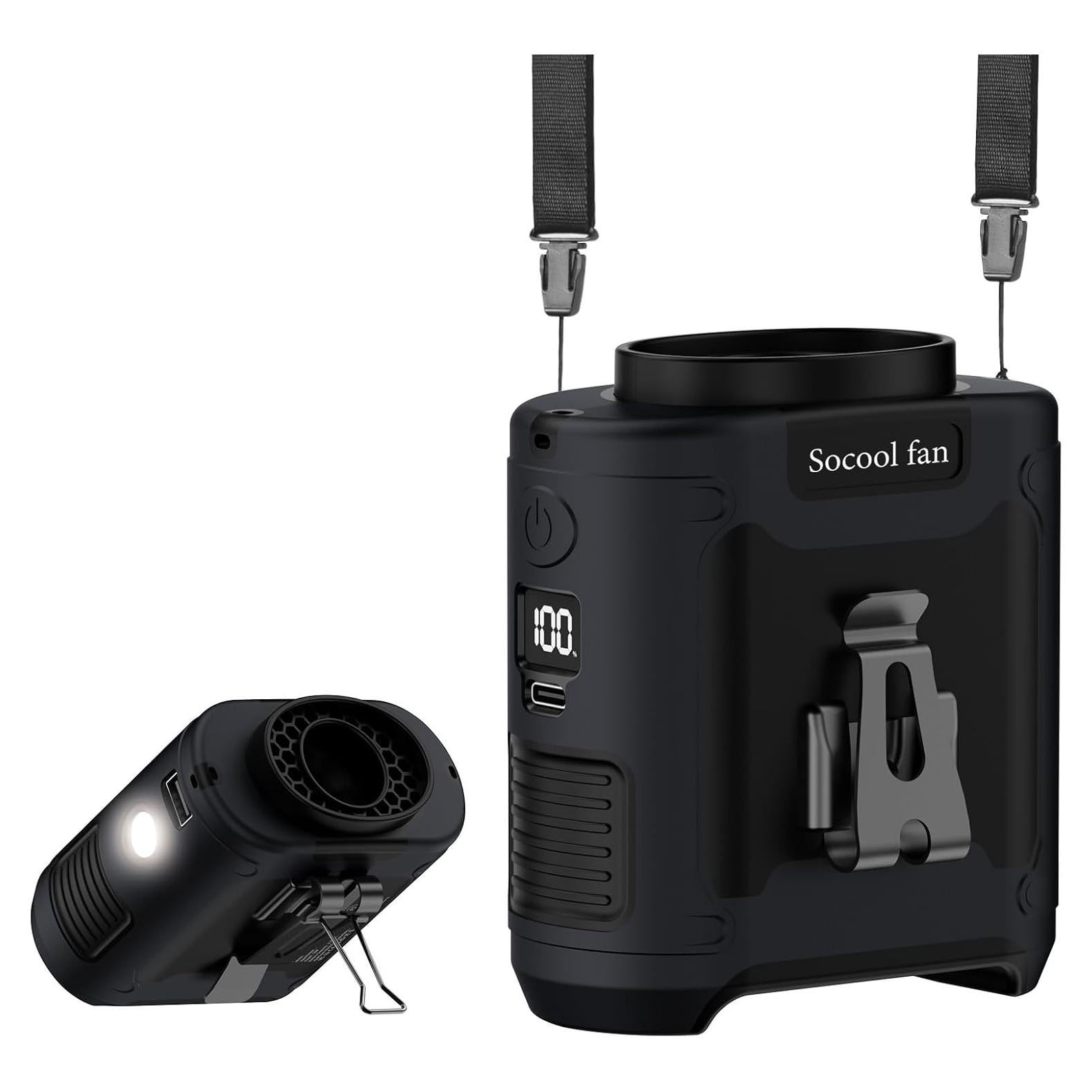 Ventilador Portátil Socool K50 10000mAh 5 Velocidades con Luz LED