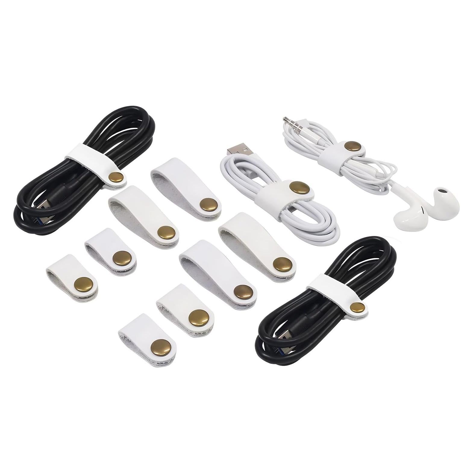 Organizador de Cables de Cuero Coideal 20 Pcs Reutilizables