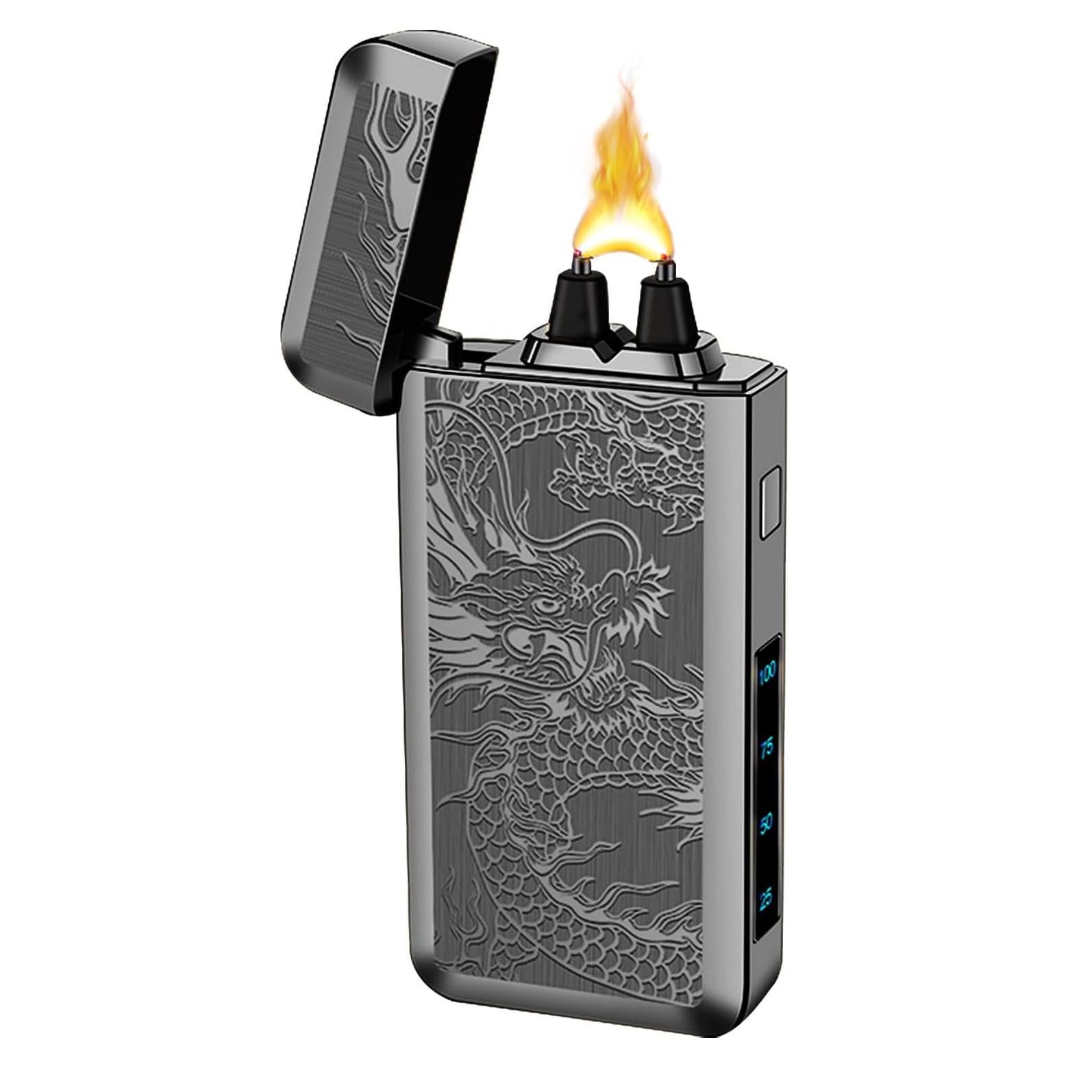 Encendedor Eléctrico Recargable YOZWOO Dragón Negro 100g