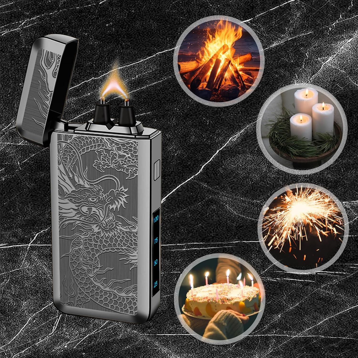 Encendedor Eléctrico Recargable YOZWOO Dragón Negro 100g