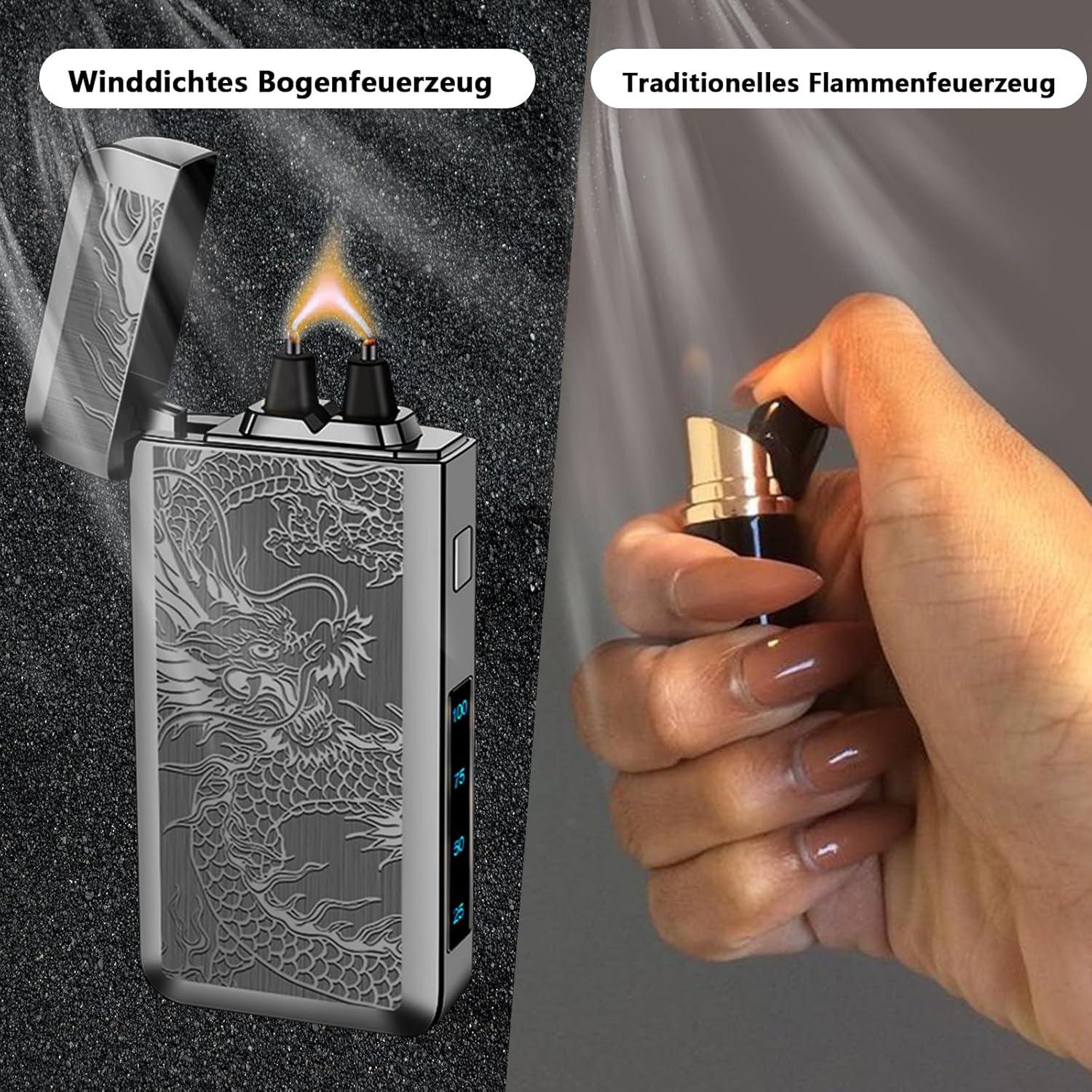 Encendedor Eléctrico Recargable YOZWOO Dragón Negro 100g